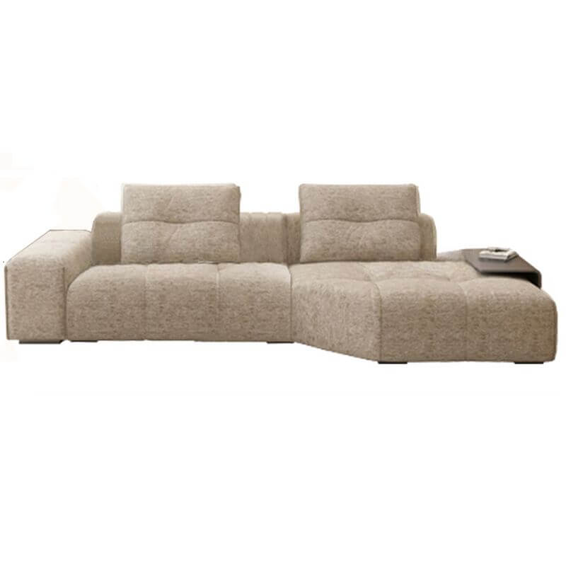 L-Shaped Sectional Sofa with Chaise Lounge for 2 People - Sturdy Hidden Support Frame - Perfect for Small Living Rooms, Apartments & Home Theater Seating