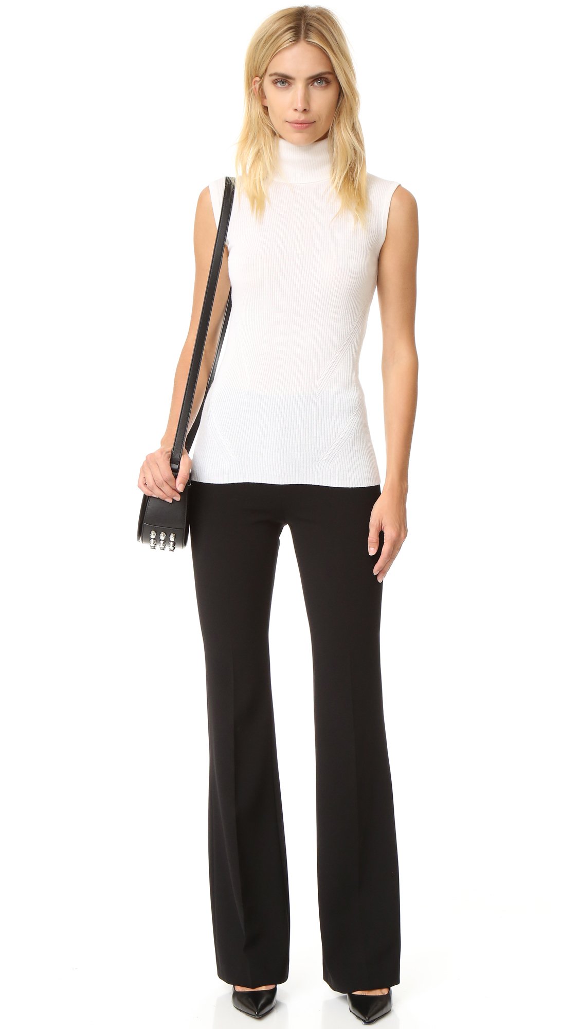 Theory Women's Demitria Admiral Crepe Pants - Slim Fit High-Waisted Work Pants for Office & Business Attire | Professional Formal Trousers for Women