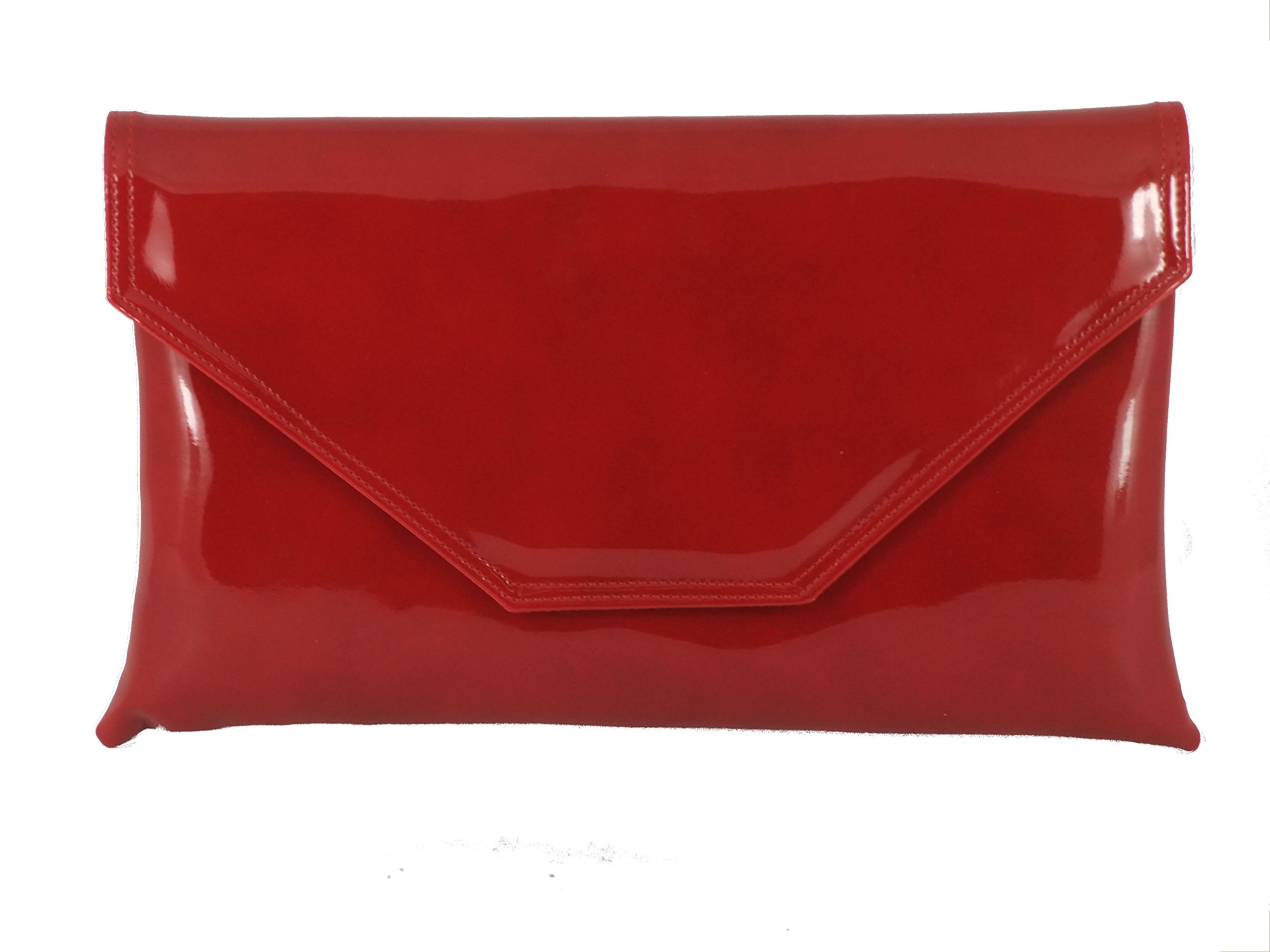 Stylish Women's Large Envelope Patent Leather Clutch Shoulder Bag for Wedding, Prom, Party & Evening Events - Elegant Handbag for Formal Occasions and Night Out