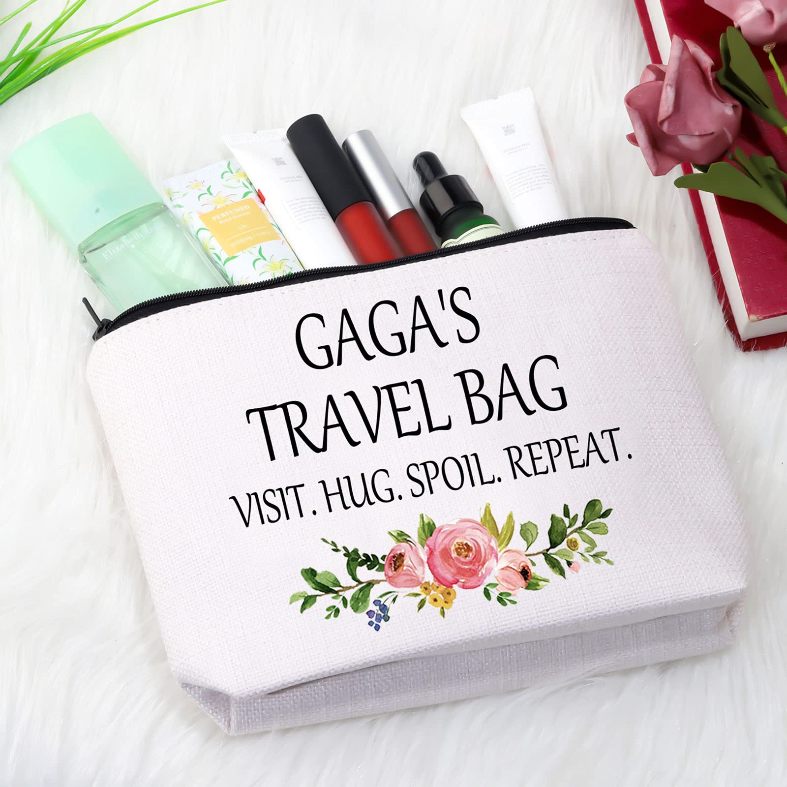 Gaga Makeup Bag - Waterproof Travel Toiletry Organizer for Women, Perfect Gift for Grandma, Mom & Friends - Ideal for Vacations, Gym, Cosmetics & Travel Essentials