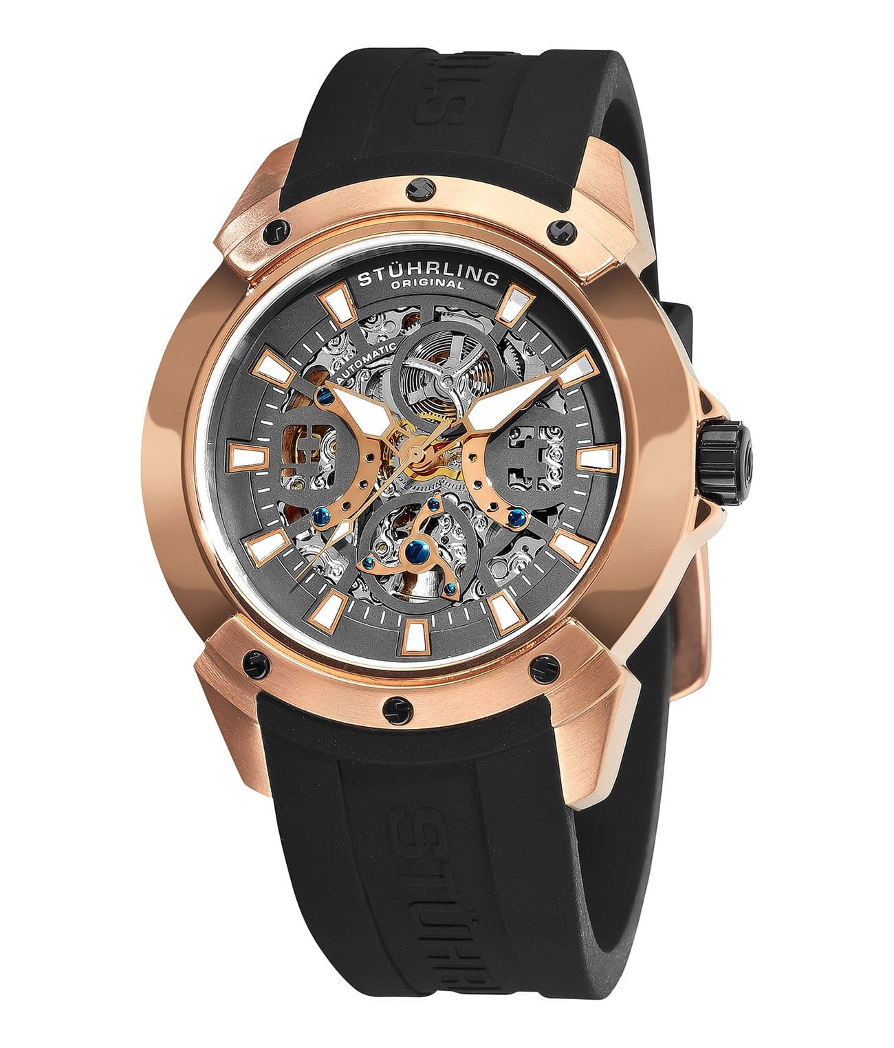 Legacy 266 Automatic 46mm Skeleton Watch for Men - Stainless Steel Mechanical Timepiece with Transparent Dial | Perfect for Business, Formal Events & Luxury Gift Giving