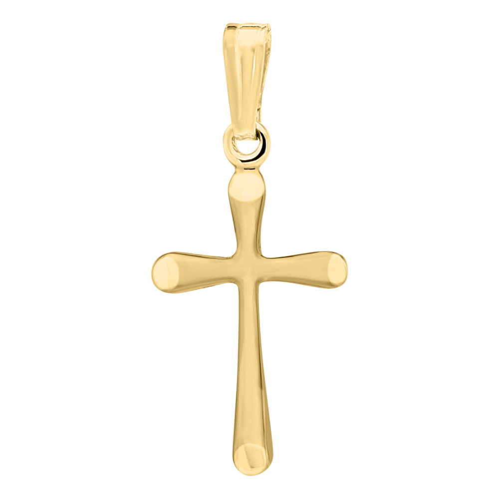 14K Gold Petite Cross Necklace for Kids - Dainty Religious Jewelry Gift for Girls, First Communion, Baptism & Special Occasions