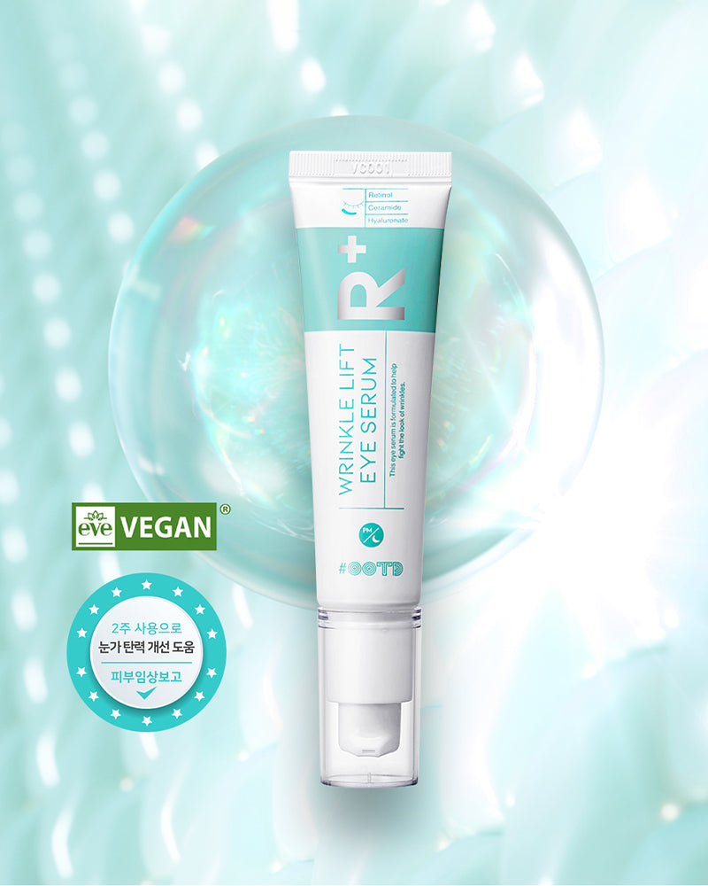 #OOTD Wrinkle Lift Eye Serum - Anti-Aging Eye Treatment for Dark Circles & Puffiness - Perfect for Morning & Night Skincare Routine
