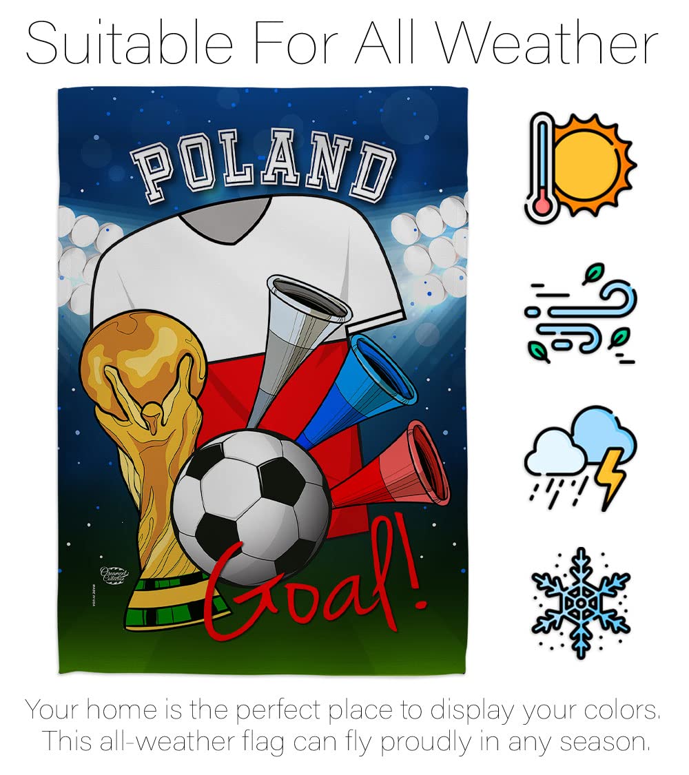 Poland Flag for Soccer Fans - Outdoor & Indoor Decor - FIFA World Cup Gift