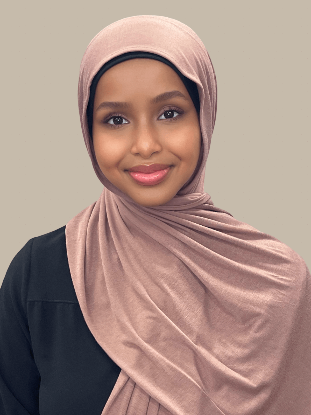 Classic Jersey Hijab for Women - Soft & Breathable Brunette Scarf - Perfect for Daily Wear, Work, and Prayer
