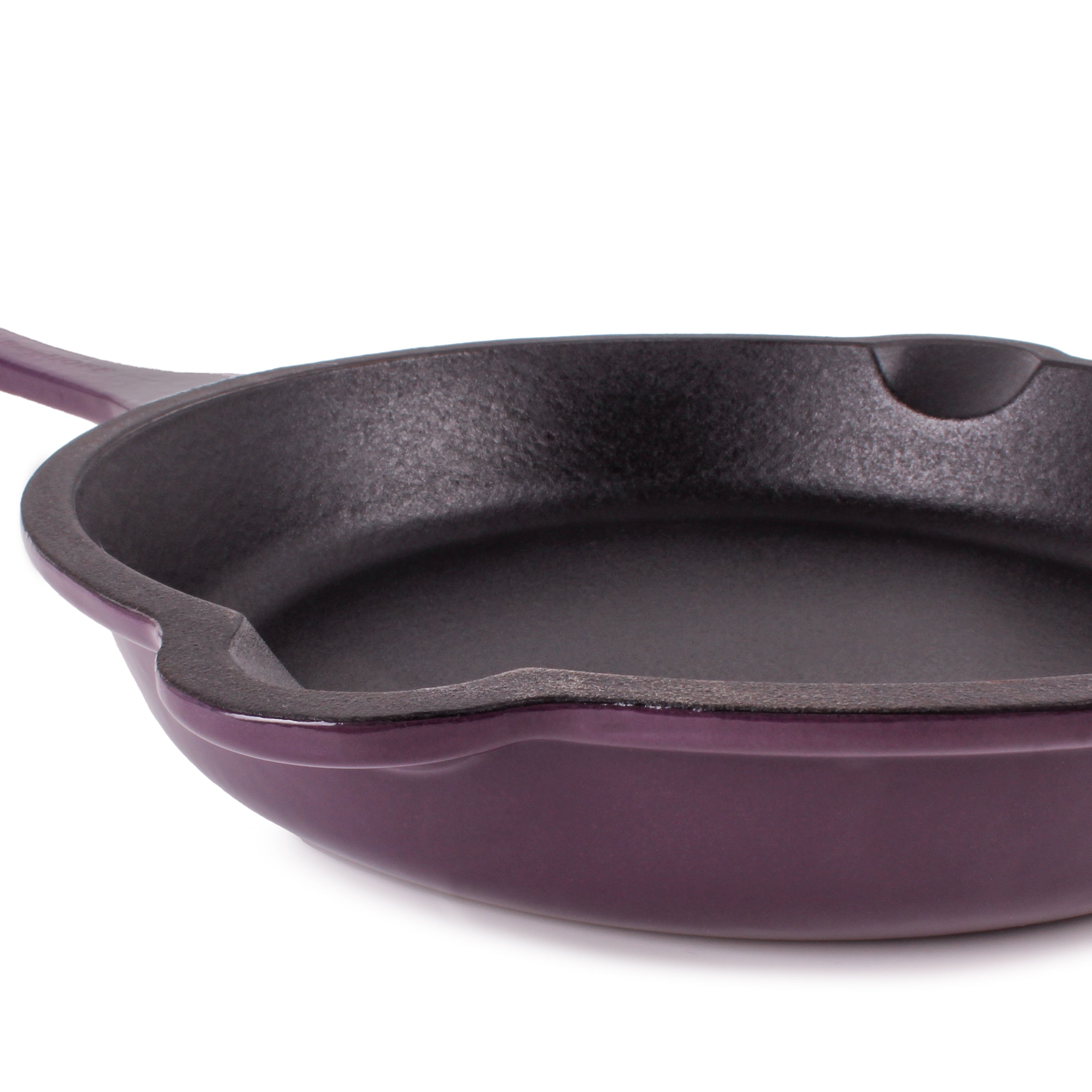 BergHOFF Neo 4-Piece Cast Iron Cookware Set - Grill Pan, Frying Pan & Oval Dutch Oven in Purple | Durable Kitchen Cookware for Grilling, Searing & Braising | Perfect for Stovetop, Oven & Outdoor Cooking