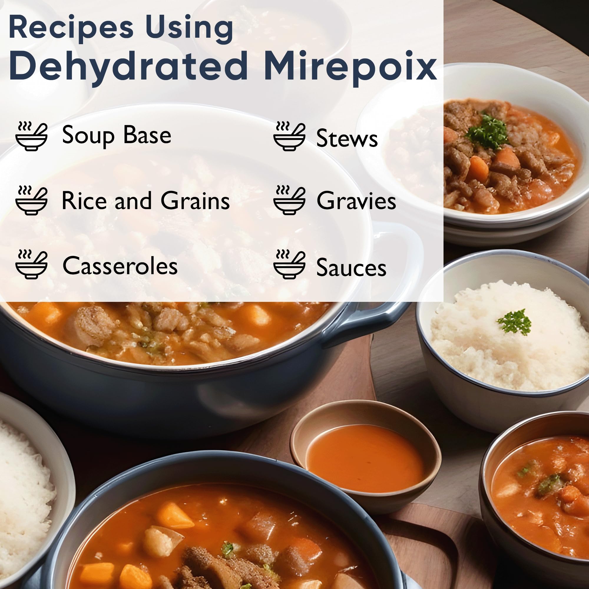 Future Essentials Dehydrated Mirepoix Mix - Carrots, Celery & Onions - 25 Year Shelf Life - Case of 12 (12 Pack) - Perfect for Emergency Food Storage, Camping & Long-Term Pantry Supplies
