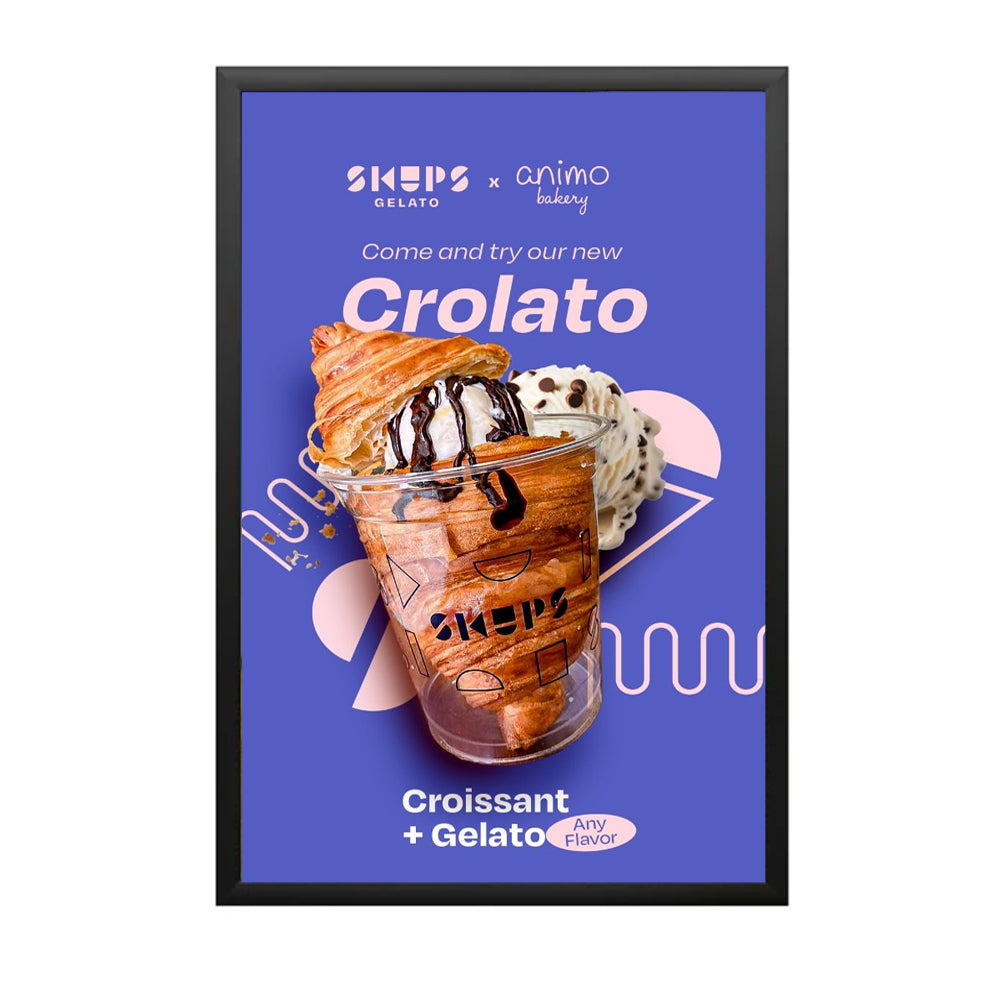 48x96 Extra Large Fast Change Poster Snap Frame - 1 1/4 Inch Wide Profile for Mounted Graphics on Thick Boards (1/8, 3/16, 1/4 Inch) - Perfect for Trade Shows, Retail Displays, and Office Presentations