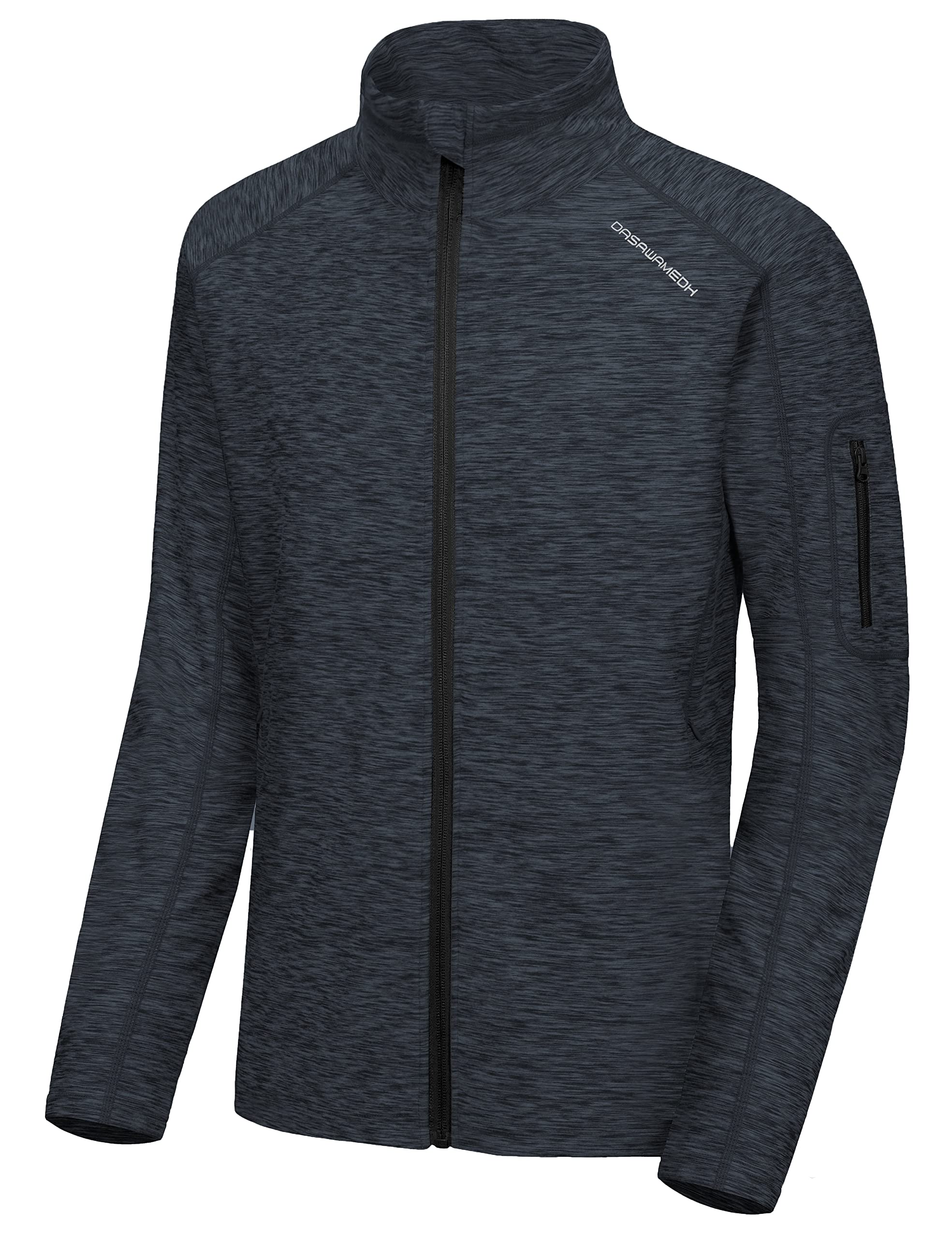 Men's Lightweight Running Jacket - Full Zip Track Jacket for Workout, Training & Fitness - Breathable & Moisture-Wicking for Outdoor Jogging & Gym Sessions