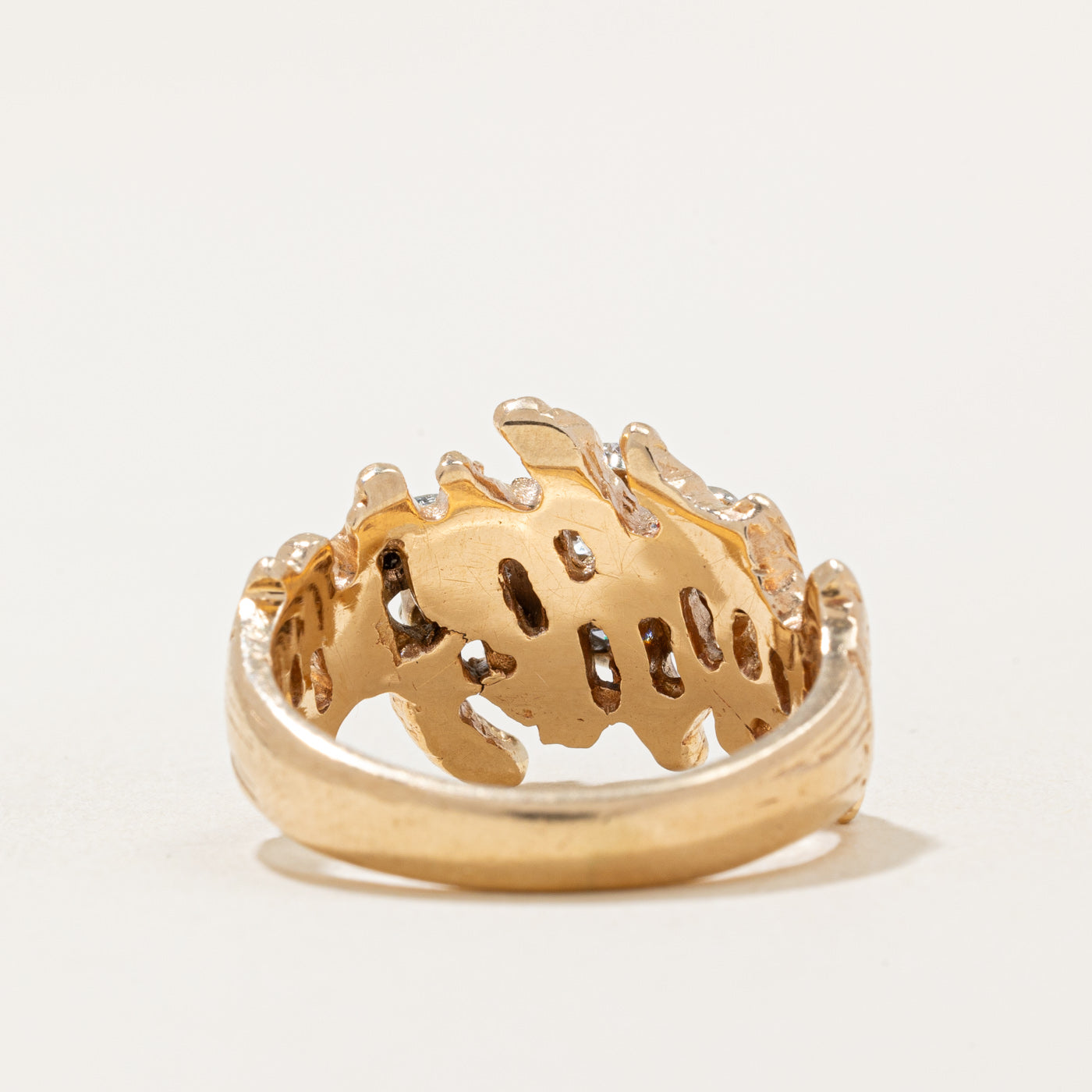 Elegant Birks' Diamond Cocktail Ring | 0.13ctw Genuine Diamond | Size 6.75 | Perfect for Evening Parties, Weddings & Special Occasions