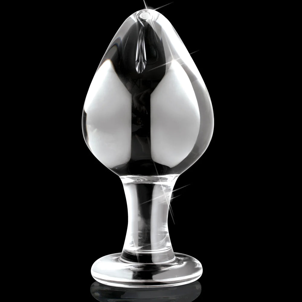 Icicles No. 25 Full Glass Anal Plug - Premium Crystal Clear Glass Butt Plug for Adults, Smooth Surface for Comfortable Wear - Perfect for Sensual Play, Couples Intimacy & Solo Exploration