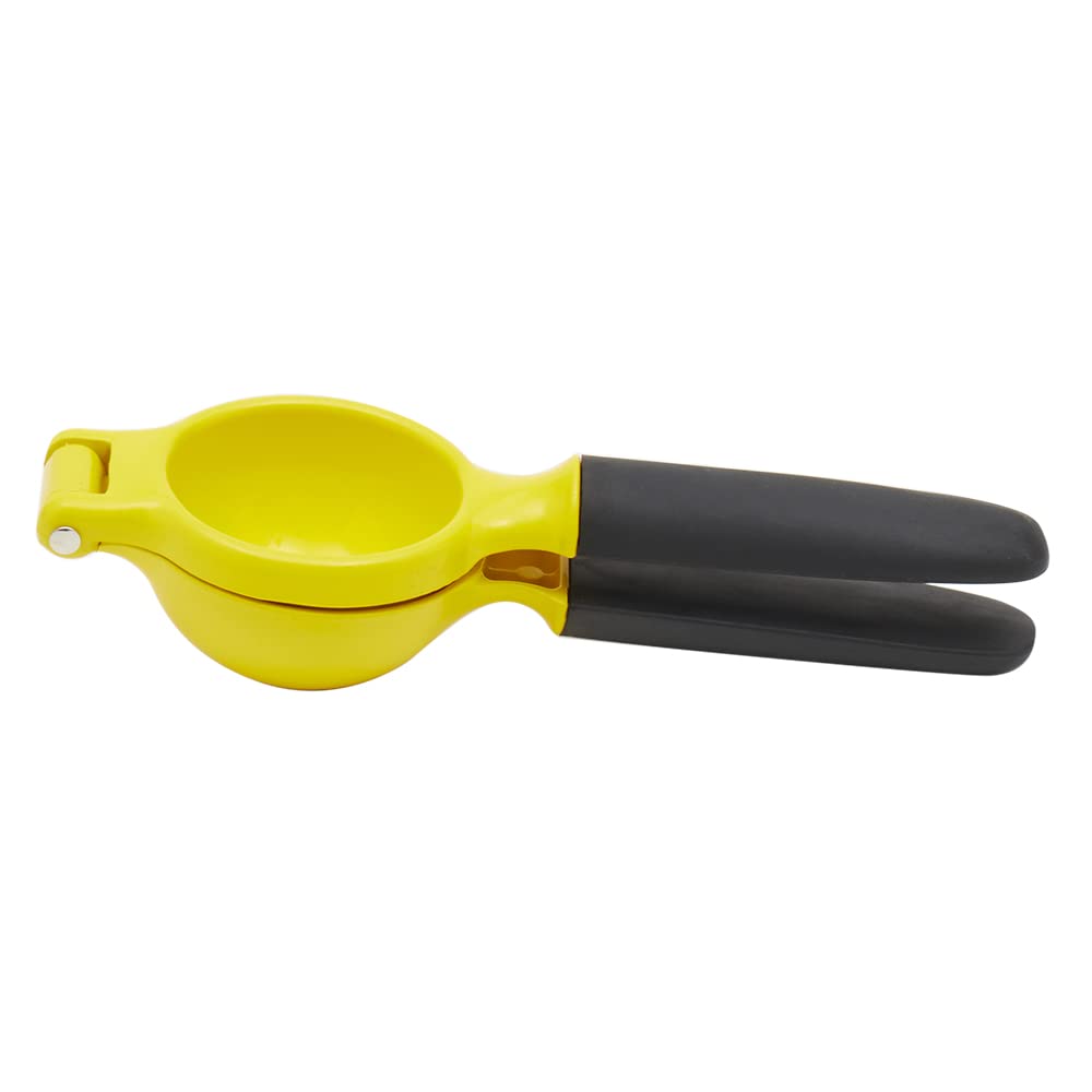 Home Basics Lemon Juicer with Soft Grip Handles - Easy Juice Extraction, Ergonomic Design, Bright Colors for Kitchen, Bar, and Cocktail Making