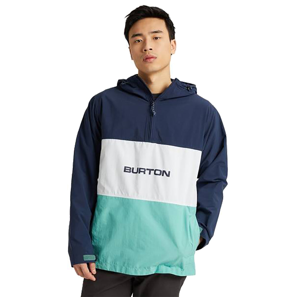 Burton Antiup Anorak Jacket - Waterproof Windbreaker for Men & Women | Dress Blue/Buoy Blue | Perfect for Hiking, Skiing & Outdoor Adventures