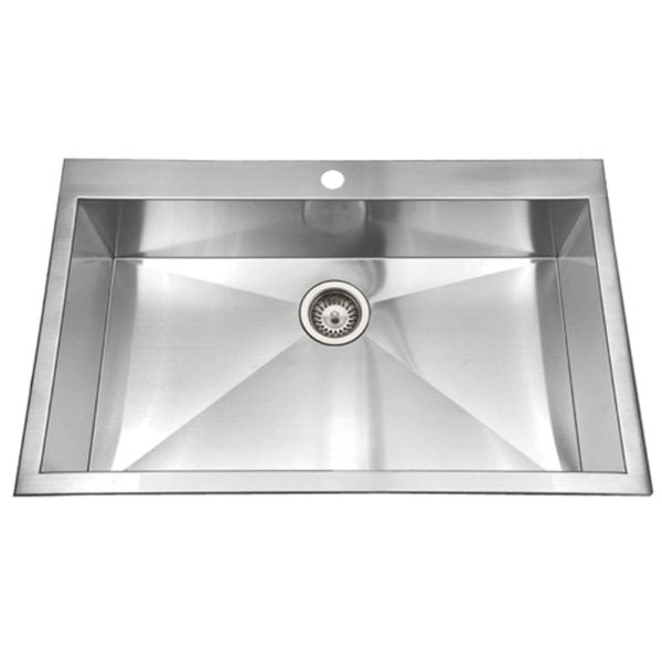 Hamat CON 3322ST Zero Radius Topmount Stainless Steel 1 Hole 50/50 Double Bowl Kitchen Sink - Durable & Stylish for Modern Kitchens, Perfect for Food Prep and Dishwashing