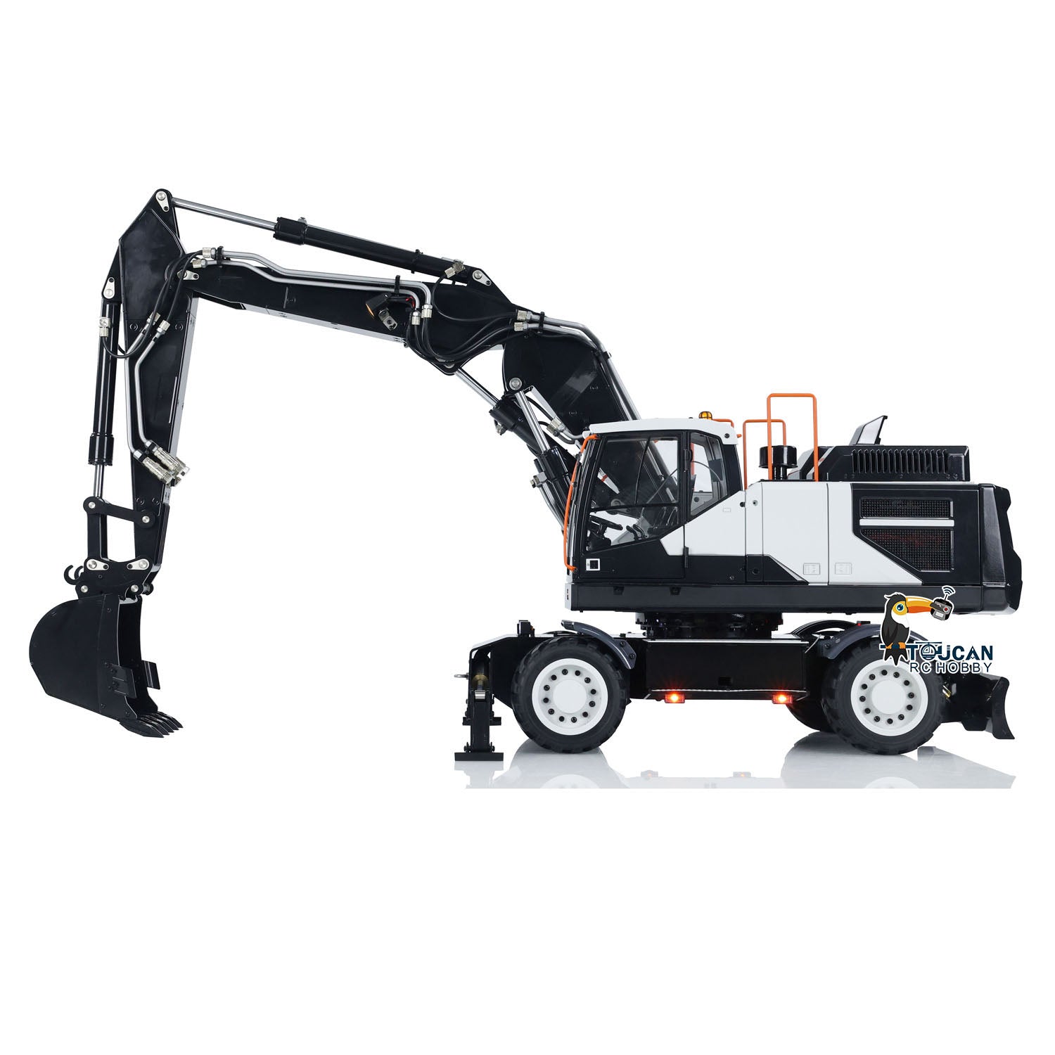 EC380 1/14 Scale RC Hydraulic Excavator Toy - Remote Control Construction Vehicle with 3-Arm Digger, Tiltable Clamshell Bucket & Wheeled Chassis | Kids Outdoor Play, Construction Simulation, STEM Learning Toy