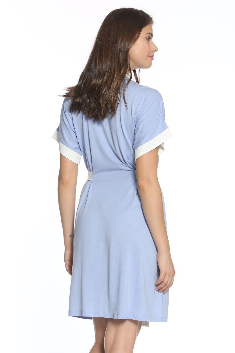Elegant Madeleine Short Sleeve Robe - Soft & Comfortable Women's Loungewear for Home, Spa & Relaxation