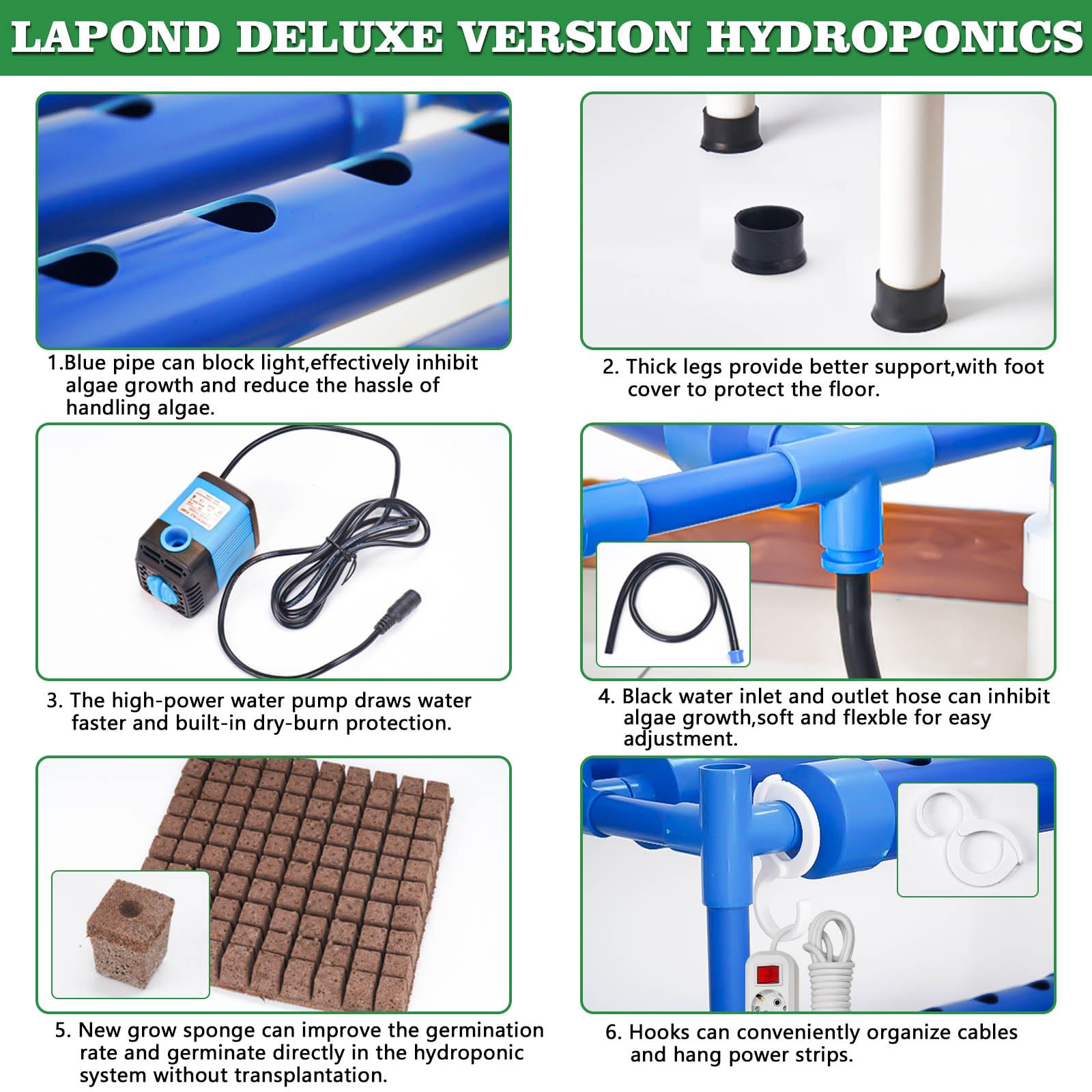 **108-Site 3-Layer Hydroponic Growing System Kit - Food-Grade PVC-U Pipes for Leafy Vegetables, Fruits & Herbs | Indoor Gardening, Urban Farming, Homegrown Produce (Deluxe Version)**