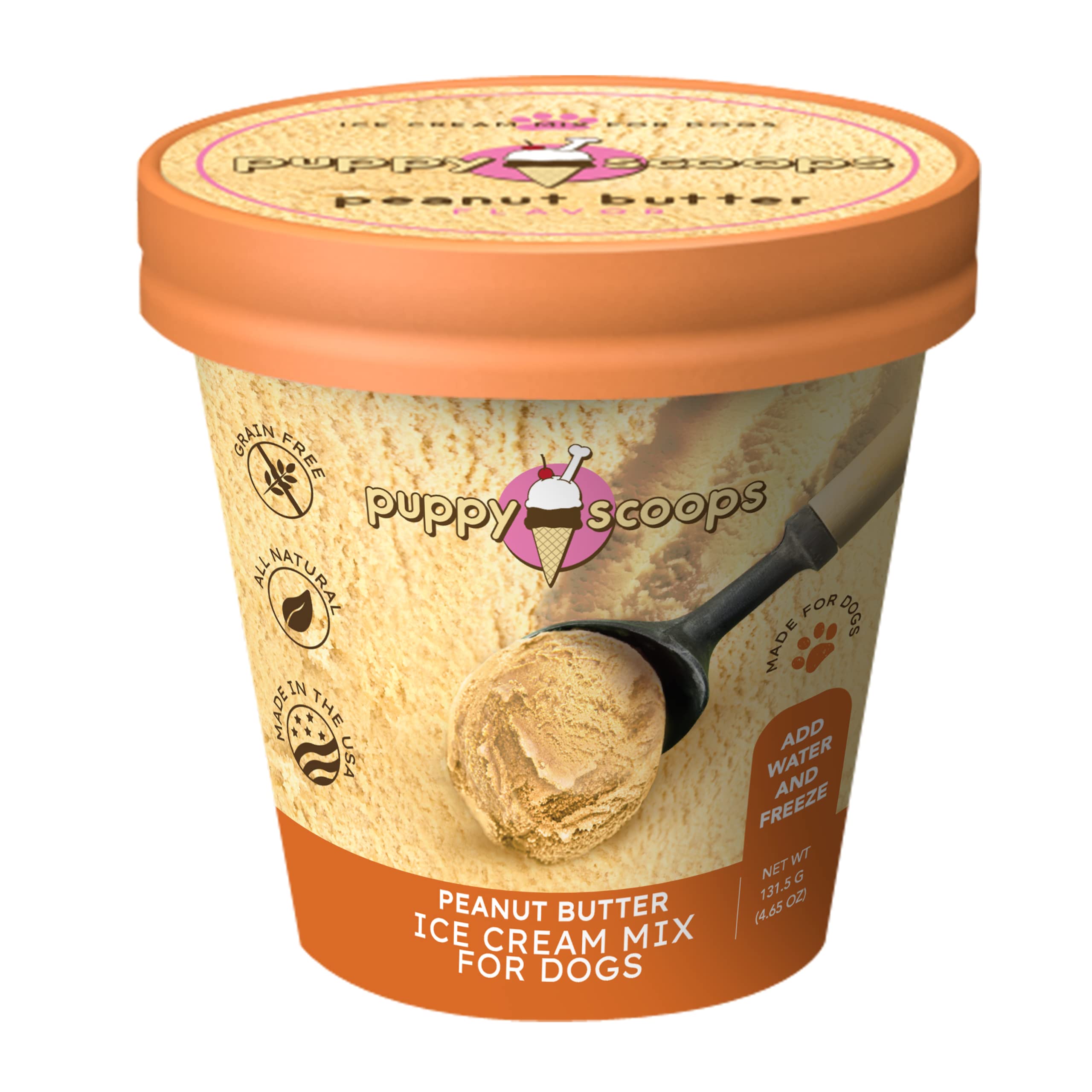 Organic Puppy Cake Kit - Peanut Butter Dog Birthday Cake & Ice Cream Mix with Bone Silicone Pan & 24 Candles | Perfect for Pet Birthday Parties, Adoption Celebrations & Special Treats
