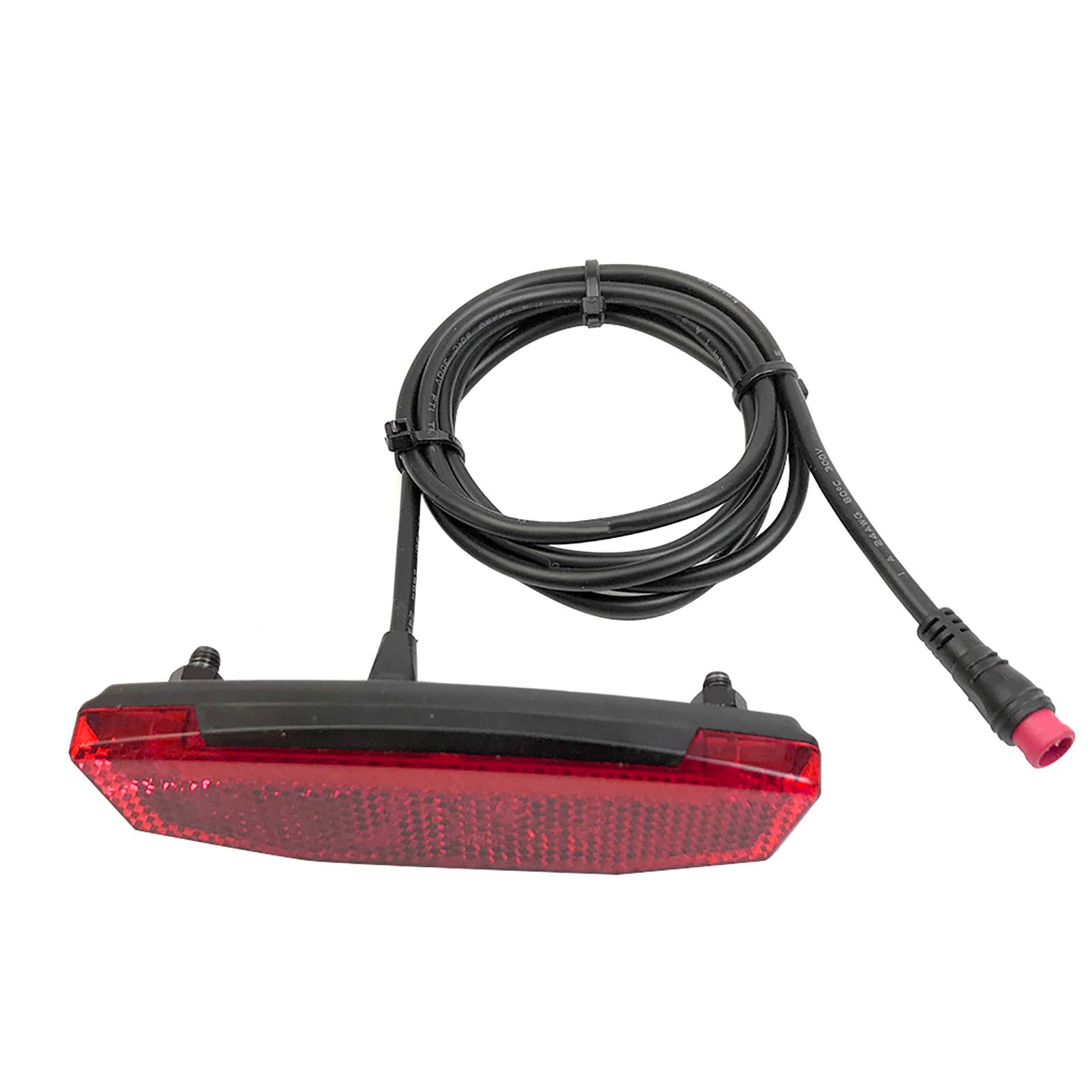 LED Tail Light for Bikes - 2 Pin Red Warning Light with Connector | Durable Riding Equipment for Night Cycling & Safety