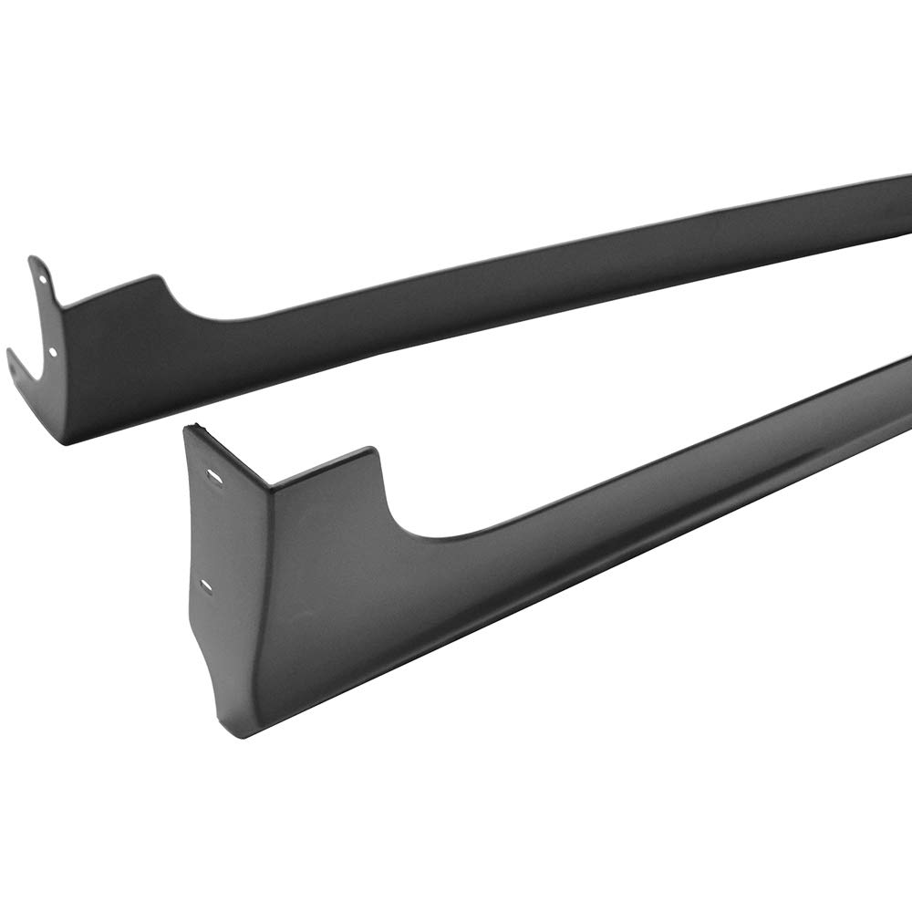 IKON MOTORSPORTS Side Skirts for 2012-2015 Honda Civic - MD Style Black PP Rocker Panels, Air Dam & Bumper Lip Splitter | Enhances Aerodynamics & Sporty Look | Perfect for Street Racing & Car Shows