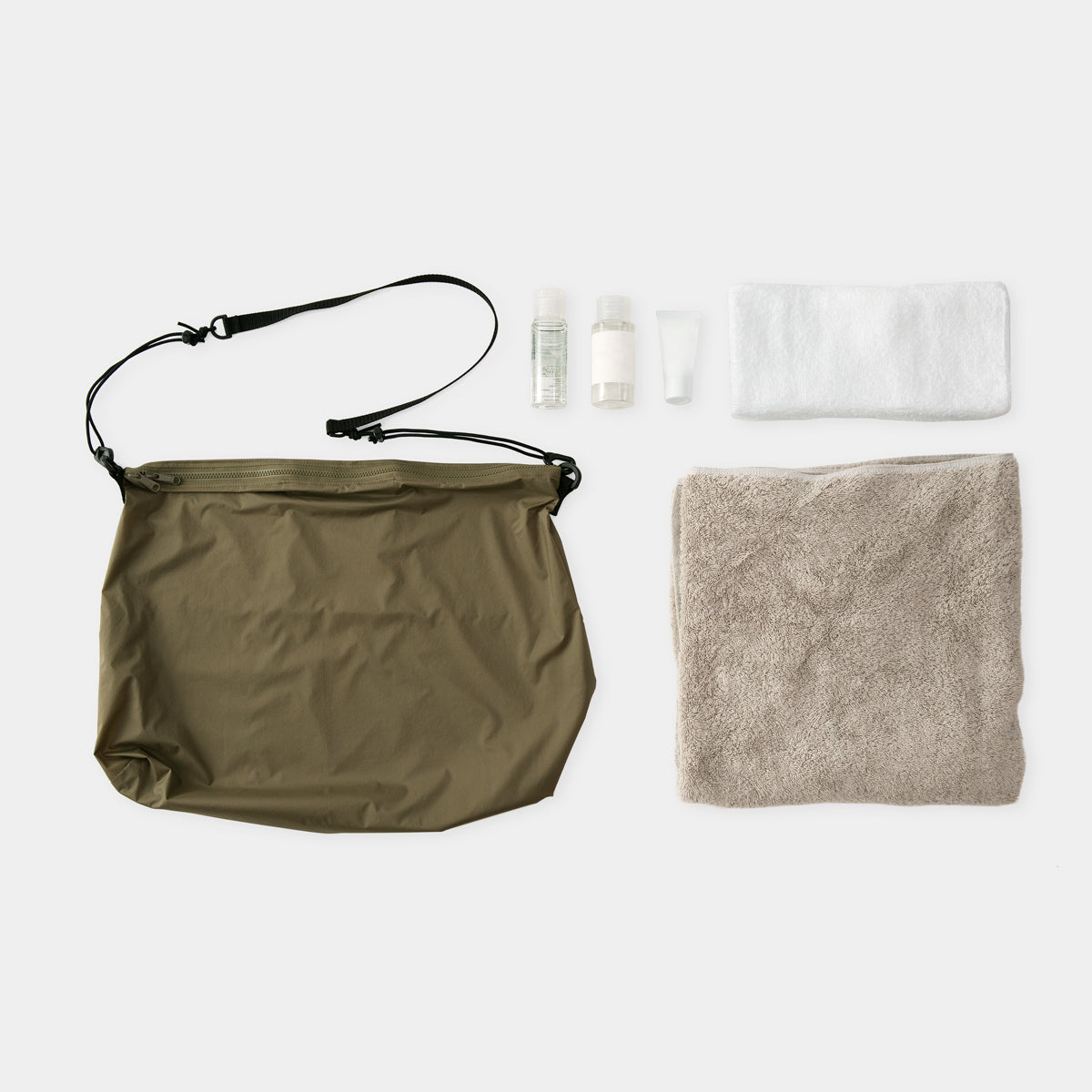 TRAVELER'S COMPANY x TO&FRO Medium Olive Shoulder Bag - Durable Travel & Everyday Carry Crossbody Purse for Men & Women