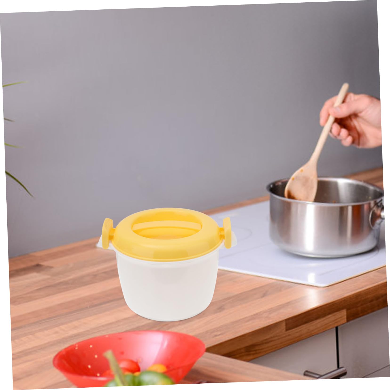 Didiseaon Microwave Rice Cooker - Lightweight & Portable Lunch Box Cookware for Office, Dorm & Travel - Perfect for Quick Meals On-The-Go