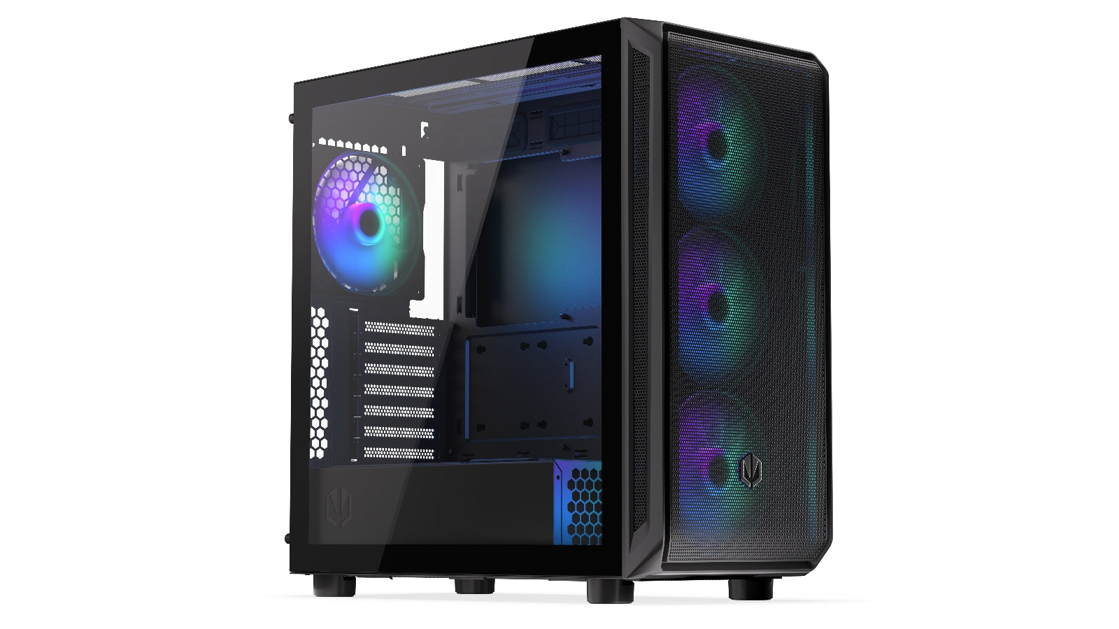 Endorfy Arx 700 ARGB ATX Mid Tower PC Gaming Case - High Airflow Tempered Glass Design with RGB Lighting (EY2A013) for Gaming Setup & Workstation Builds