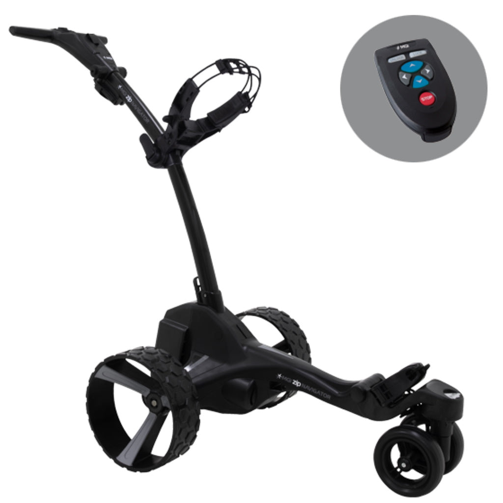 MGI ZIP NAVIGATOR Lithium Remote Control Golf Caddy - Black | Electric Golf Cart for Easy Course Navigation | Perfect for Golfers & Country Clubs