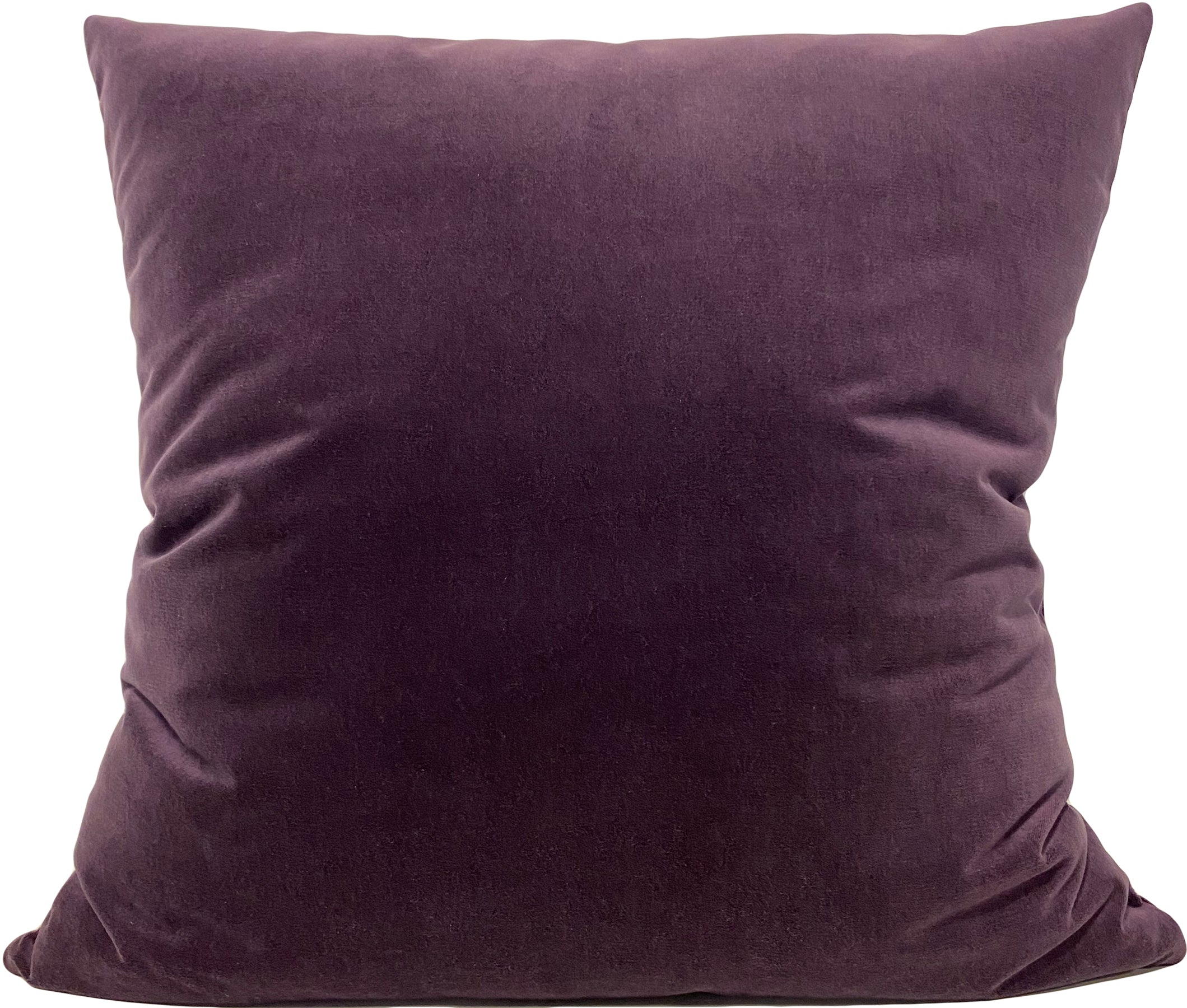 Luxury Velvet Deep Purple Euro Pillow Cover 25x25 - Soft Decorative Cushion for Sofa, Bed & Home Decor