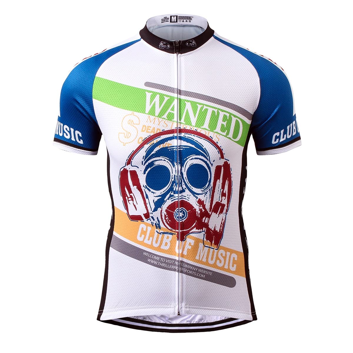 Men's Mountain Bike Short Sleeve Cycling Jersey - Thriller Rider Sports Wanted Music Design - 2 Color Options for Outdoor Cycling & Adventure Sports