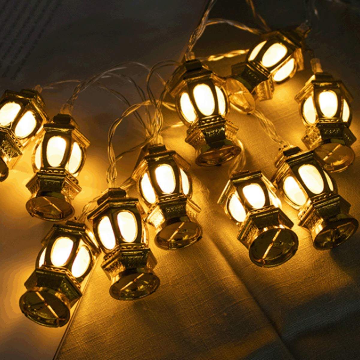 Uonlytech LED Ramadan String Lights - 50ft Fairy Lights for Eid Mubarak Decor, Home, Indoor Outdoor, Patio, Garden, Wedding & Birthday Party - Perfect for Ramadan Celebrations, Holiday Lighting and Festive Home Decor