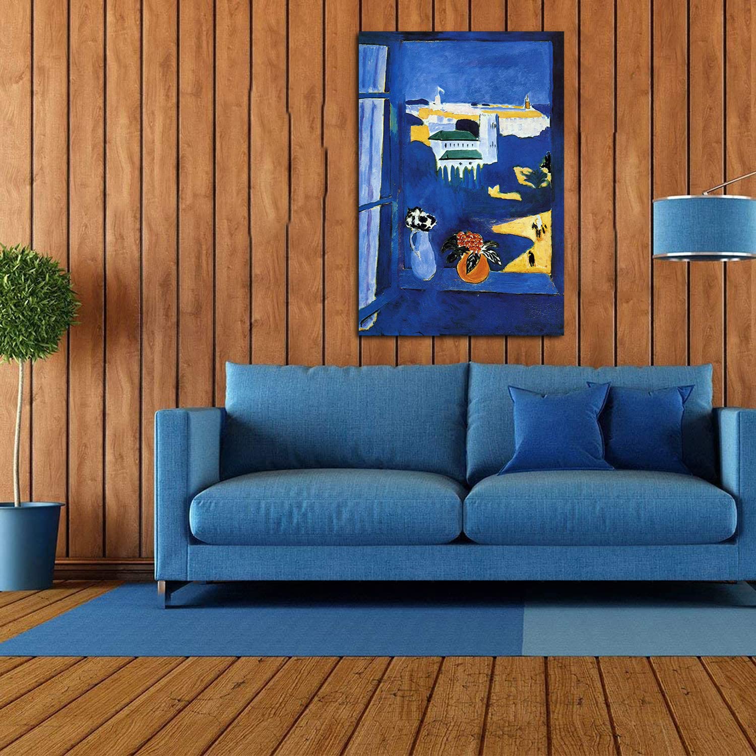 Henri Matisse Window at Tangiers Framed Canvas Art - Premium Wall Decor for Home, Office & Bedroom - Ready to Hang - Perfect for Living Room Accent Wall & Art Gallery Display