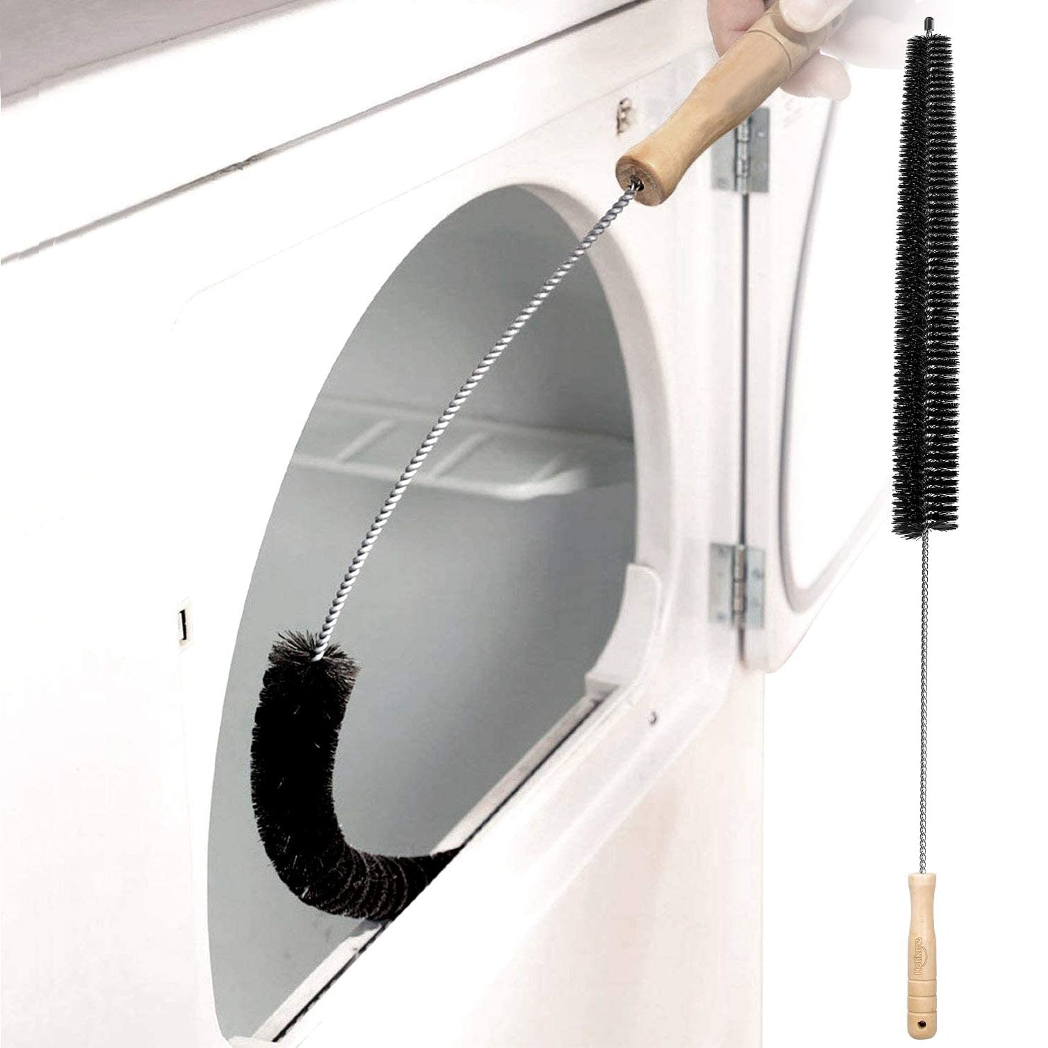 Stainless Steel Wire Brush for Dryer Lint Removal - Flexible Vent Cleaning Brush with Long Coil for Dryer, Fridge, AC & Home Appliances - Perfect for Lint Trap Cleaning & Appliance Maintenance
