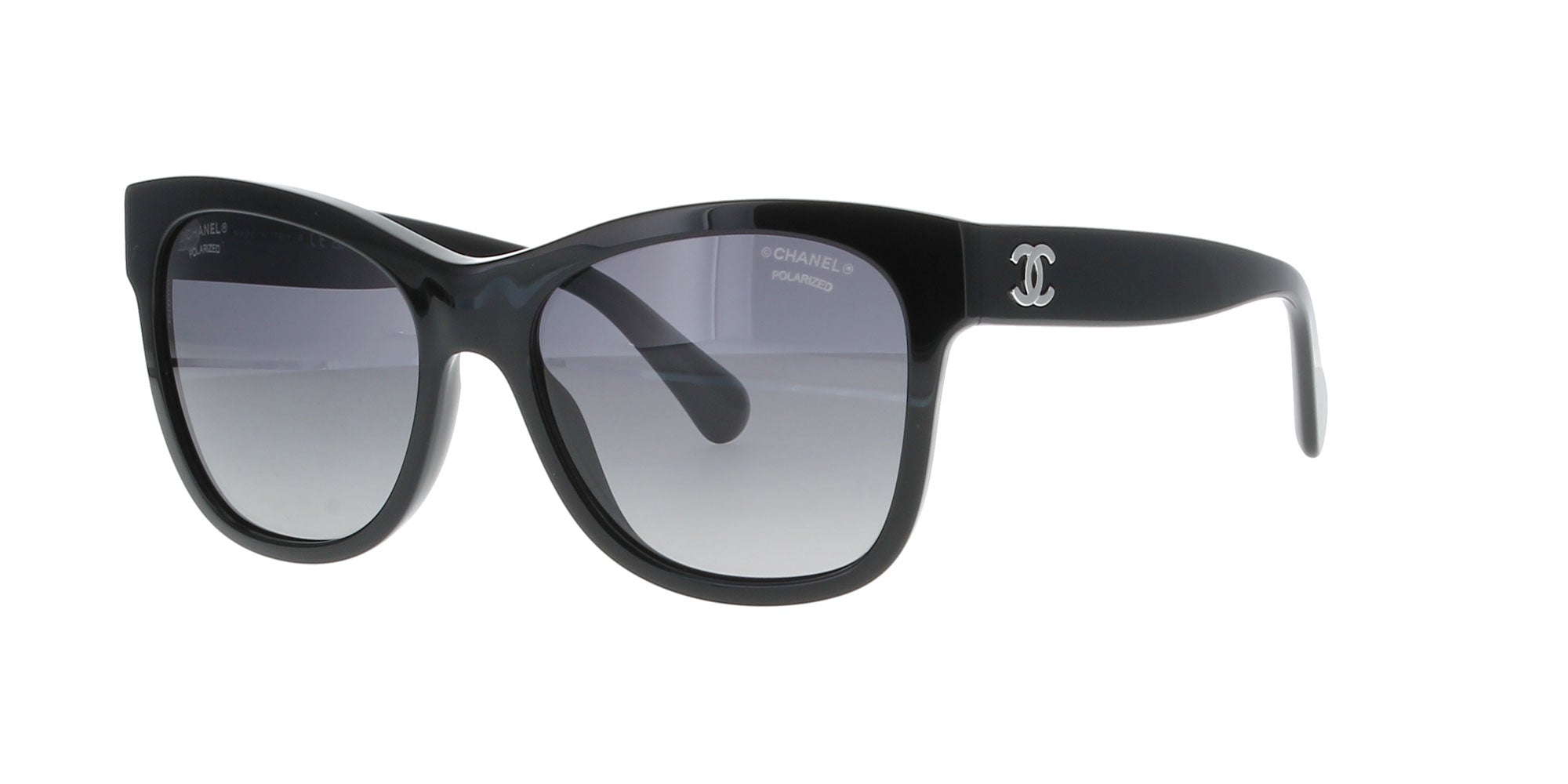 Chanel Polarized Black Square Sunglasses for Women - UV Protection Luxury Fashion Shades for Driving, Beach & Outdoor Activities