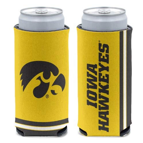 WinCraft NCAA Unisex-Adult Slim Can Cooler - Insulated Beer & Soda Holder for Tailgating, Camping & Outdoor Parties - Officially Licensed College Team Design