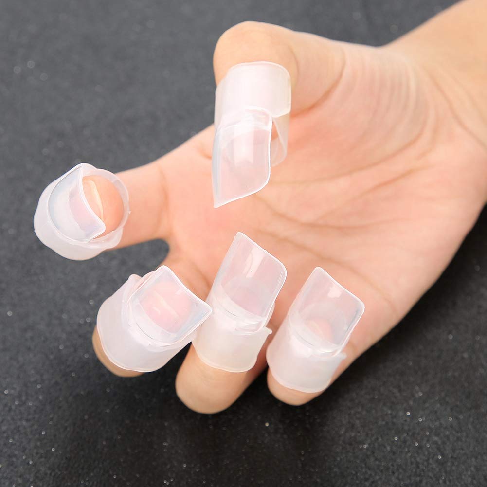 10pcs Nail Polish Protector Tips - Finger Nail Art Shields for Manicure & Salon Use, Reusable Nail Varnish Guards for Professional & Home Nail Care - Perfect for Nail Salons, DIY Manicures & Beauty Treatments