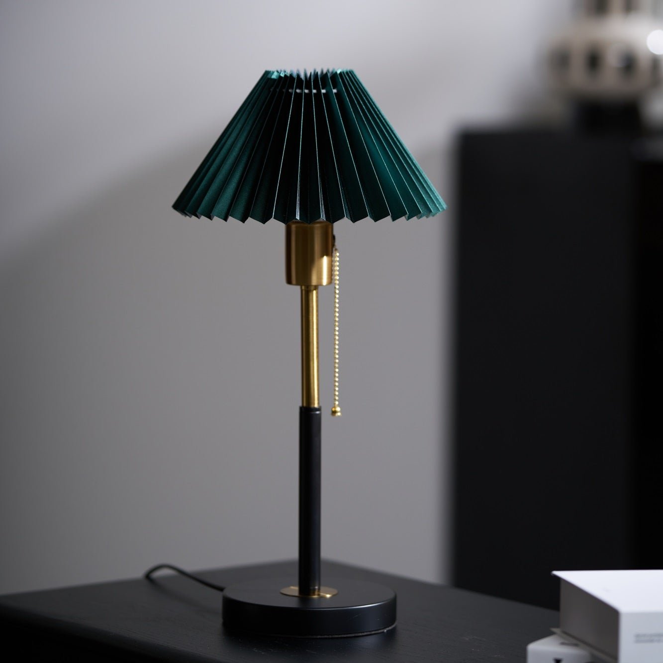 Lumi Pleated Table Lamp - Modern LED Desk Light for Bedroom, Office & Living Room - Adjustable Brightness & Warm White Light for Reading & Relaxation