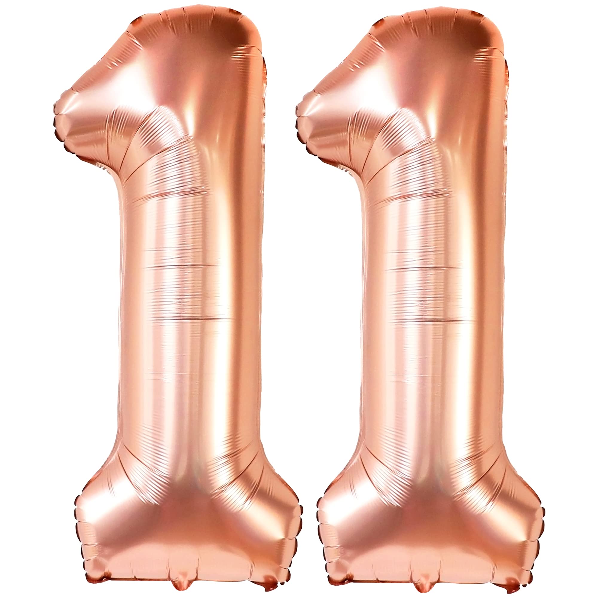 KatchOn Giant Rose Gold 11 Balloons - 40 Inch | Happy 11th Birthday Decorations for Girls | Rose Gold Number Balloon for 11 Year Old Birthday Party | Perfect for Birthday Photos, Cake Smash, and Party Backdrops