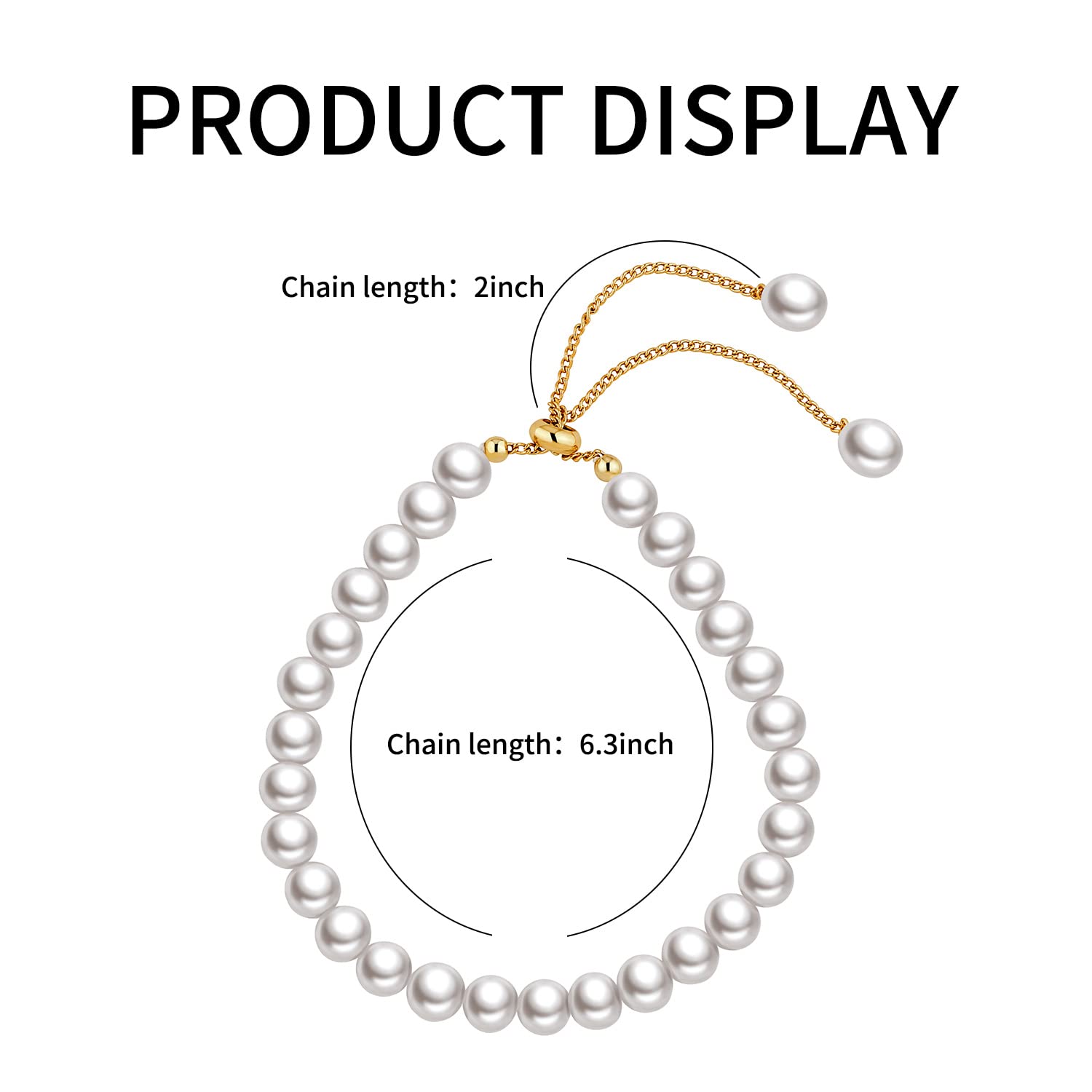 Kemstone Baroque Freshwater Pearl Bracelet - Gold Plated Adjustable Slider Bangle, Handmade Jewelry Gift for Women - Perfect for Weddings, Parties & Everyday Elegance