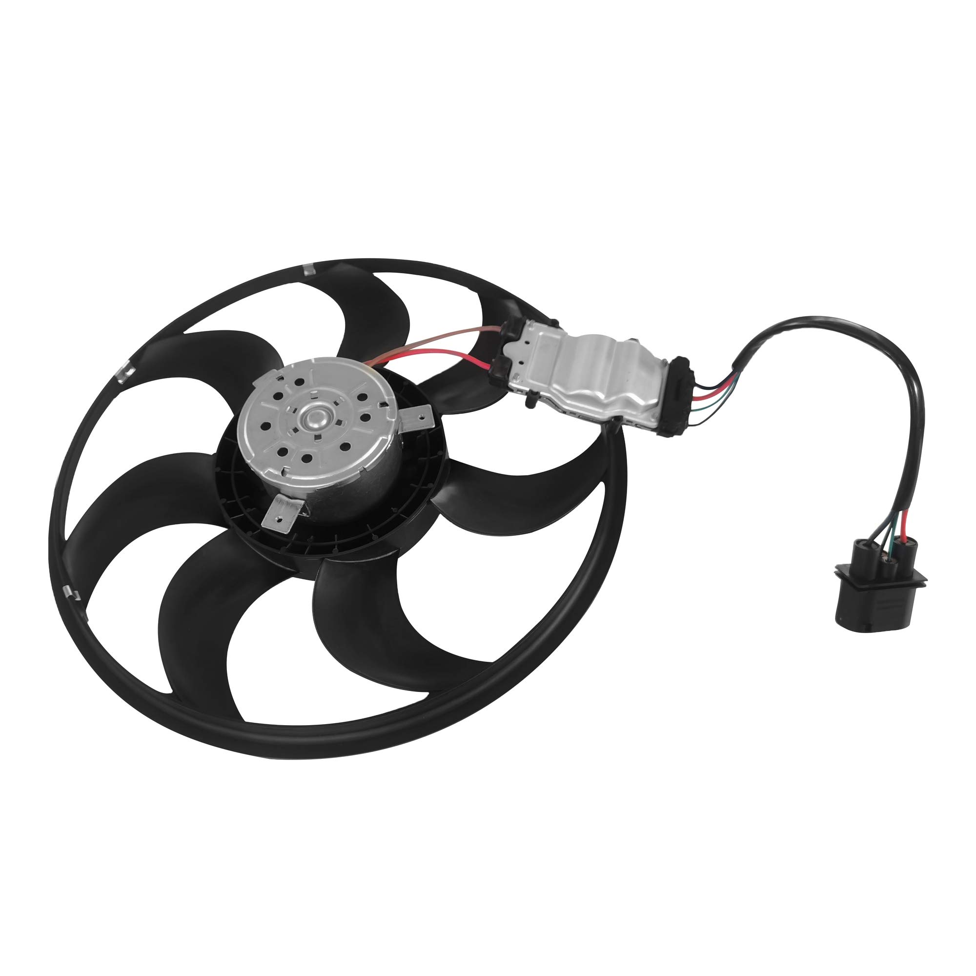 High-Quality Engine Radiator Cooling Fan Assembly Compatible with 2007-2015 Audi Q7, 2005-2010 Porsche Cayenne & 2004-2010 VW Touareg | OEM 7L0959455G Replacement | Perfect for Off-Roading, Towing & Extreme Weather Conditions