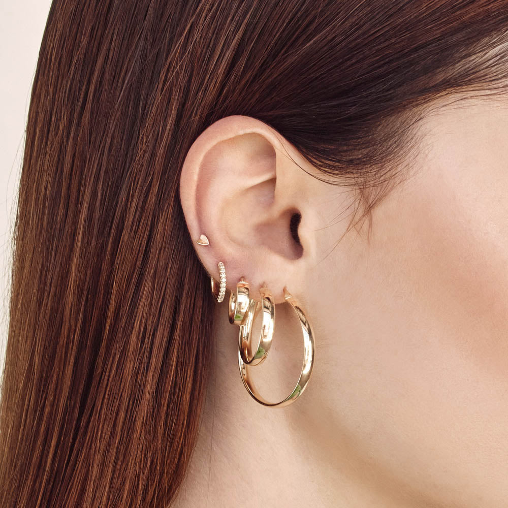 10k Gold Classic Huggie Earrings for Women - Minimalist Hoop Earrings for Everyday Wear, Gifts & Special Occasions