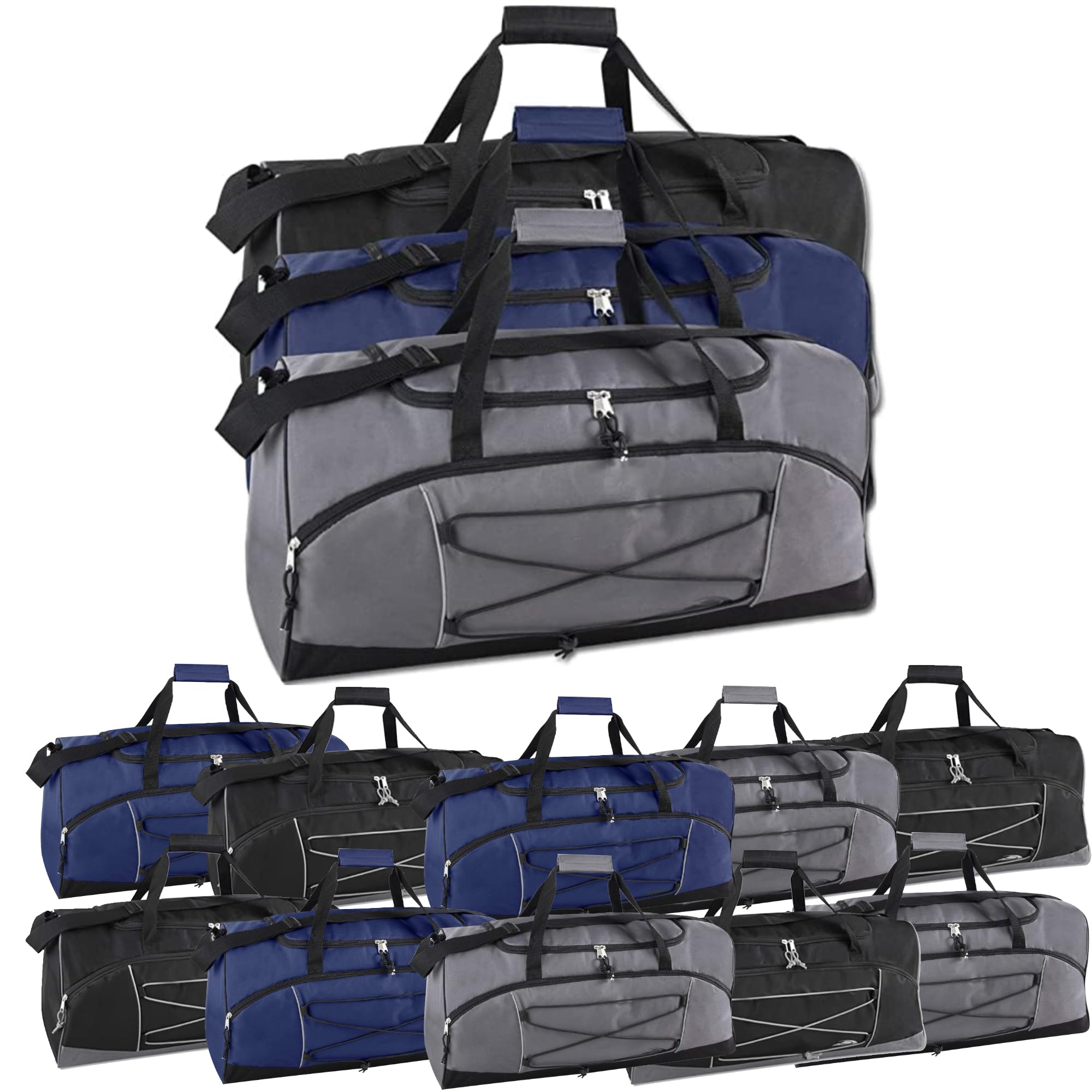 24 Pack 60L Duffle Bags for Travel, Sports & Storage - 26