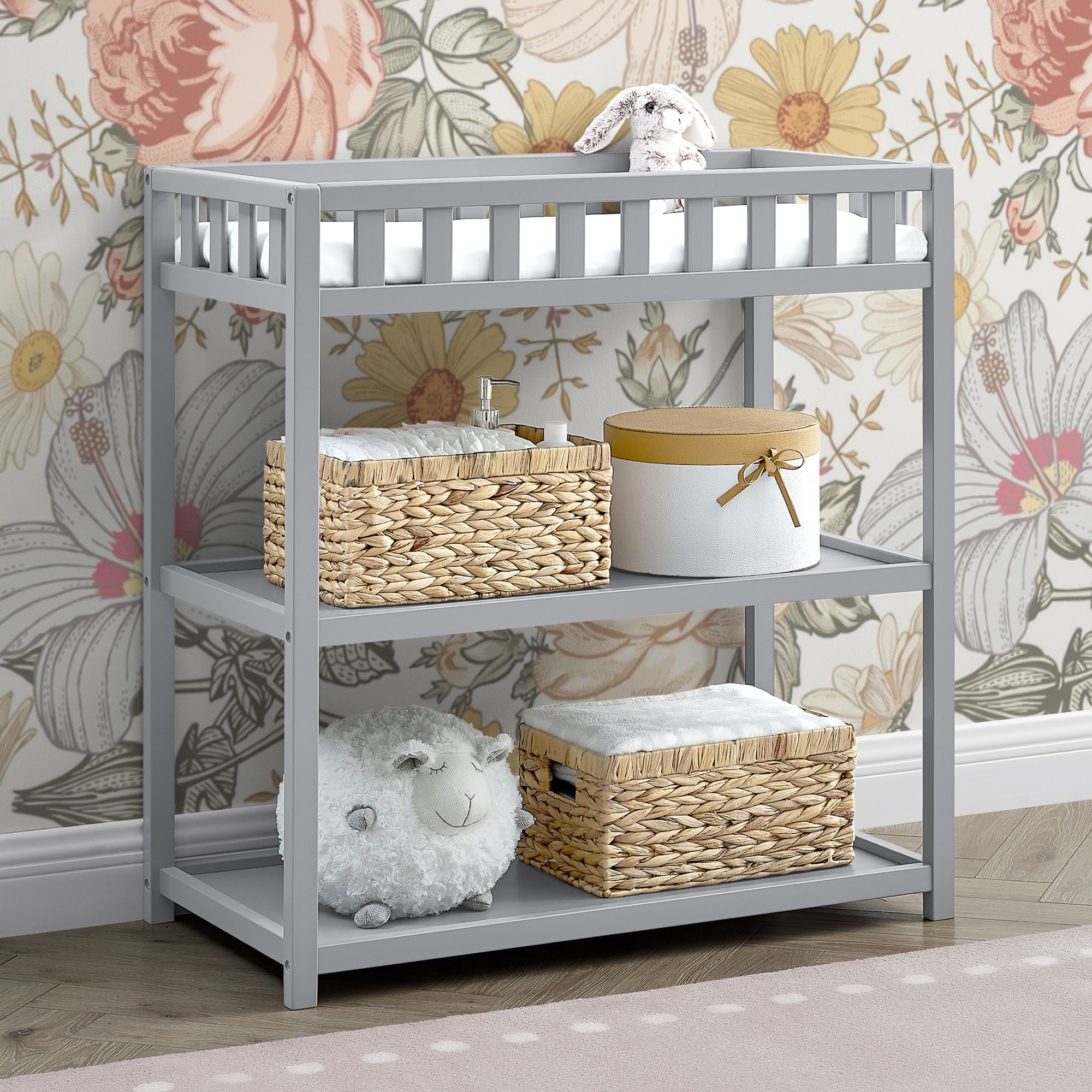 Sweet Beginnings Baby Changing Table - Safe & Sturdy Nursery Dresser with Storage for Diapers & Essentials - Perfect for Newborns & Toddlers in Nursery or Bedroom