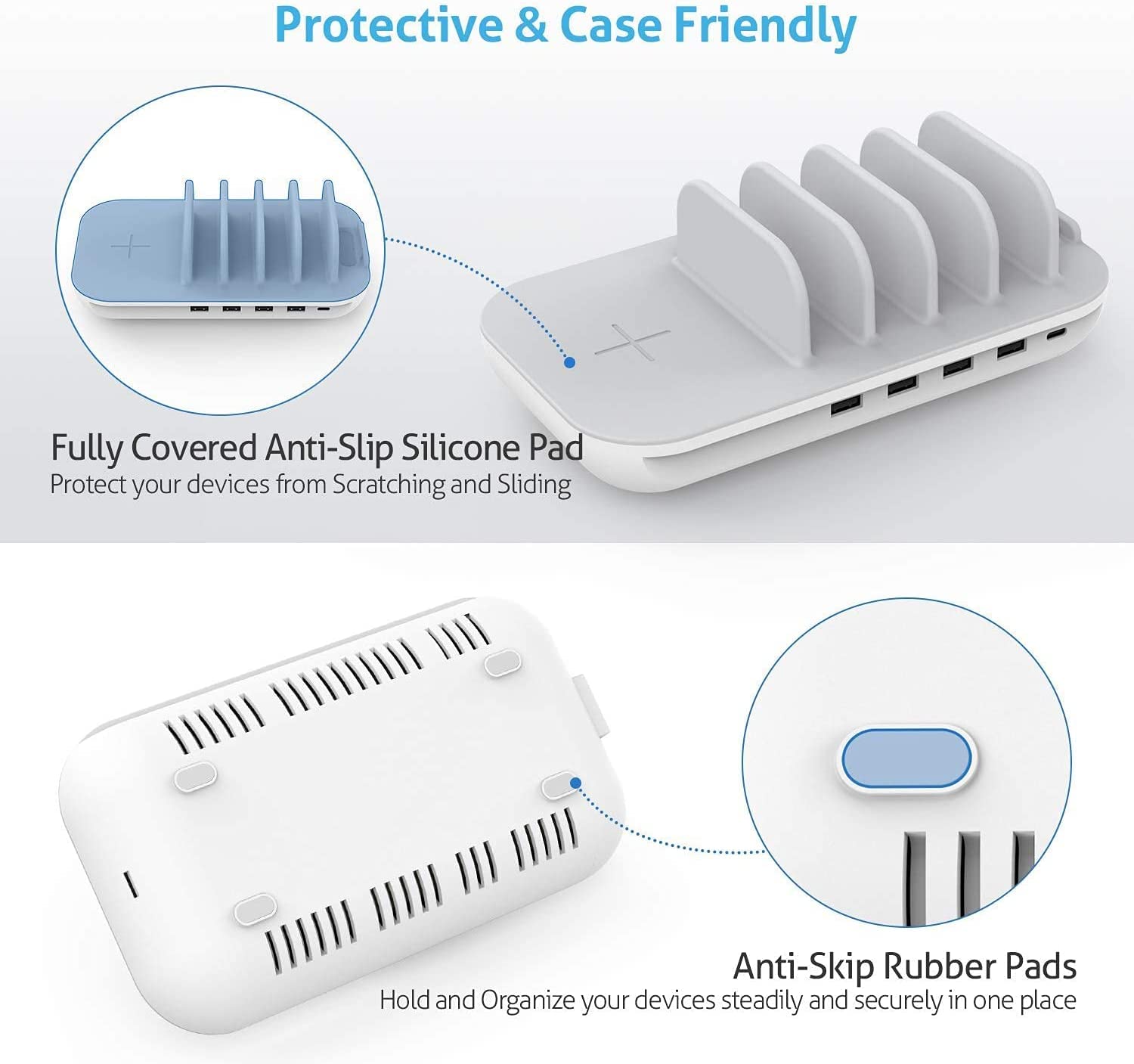 SooPii 70W Multi-Device Charging Station with 15W Wireless Charger & 25W USB-C PD/PPS Fast Charging - Compatible with Galaxy, iPad, iPhone 15/14/13/XS/Max - Perfect for Home, Office & Travel Use