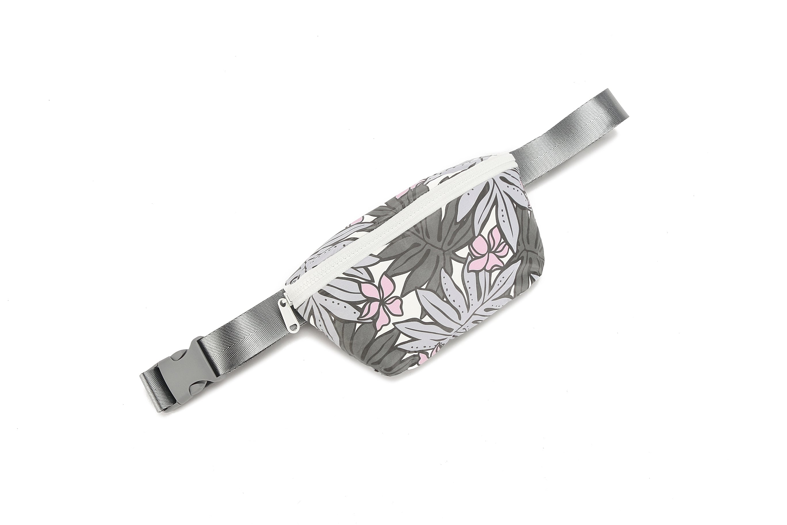 Fanny Pack Waist Bag - Stylish & Functional Wai Wai Lauaʻe Grey for Hiking, Travel & Everyday Use