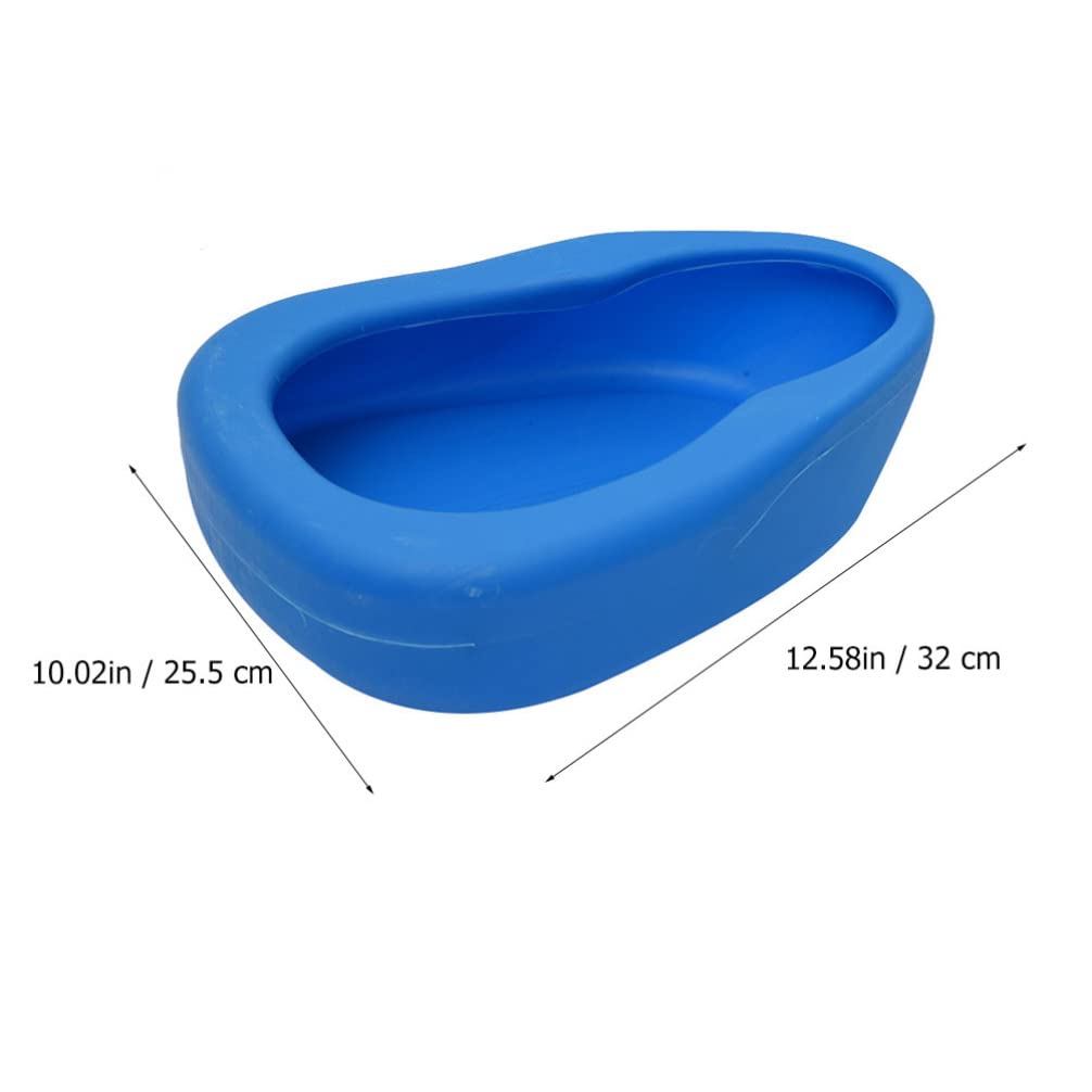 Portable Bed Pan for Elderly & Bedridden Patients - Lightweight Plastic Bedside Commode for Men & Women - Easy Clean Emergency Toilet Pan (Blue) - Ideal for Home Care, Hospitals & Travel - Perfect for Incontinence & Mobility Challenges - Great for Post-Surgery Recovery, Nursing Homes & Emergency Use - Compact Travel Toilet Solution for Seniors & Disabled Adults