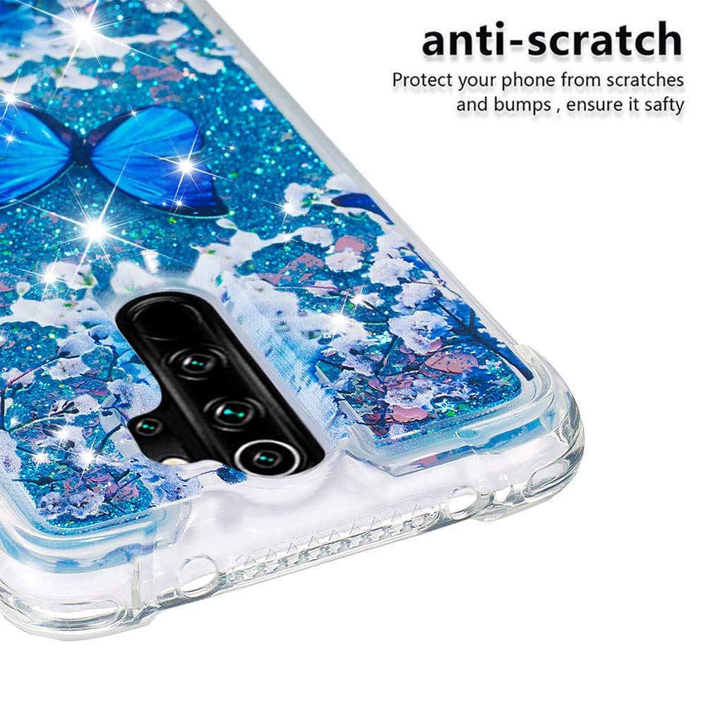 Xiaomi Redmi Note 8 Pro Case - Shockproof Blue Butterfly Design Phone Cover | Perfect for Everyday Use, Travel & Outdoor Activities