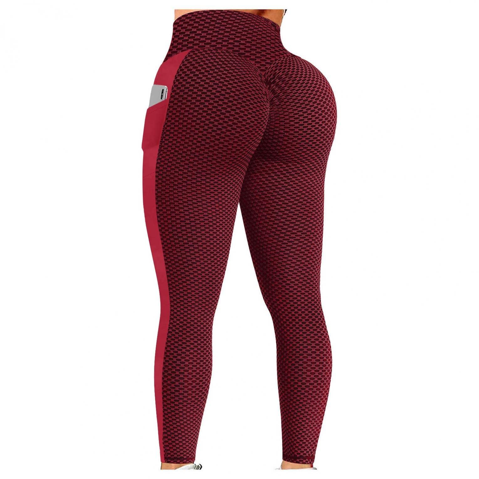 Coolbiz Women's High Waisted Leggings with Pockets - Butt Lifting & Tummy Control Workout Yoga Running Pants for Gym, Lounge & Everyday Wear