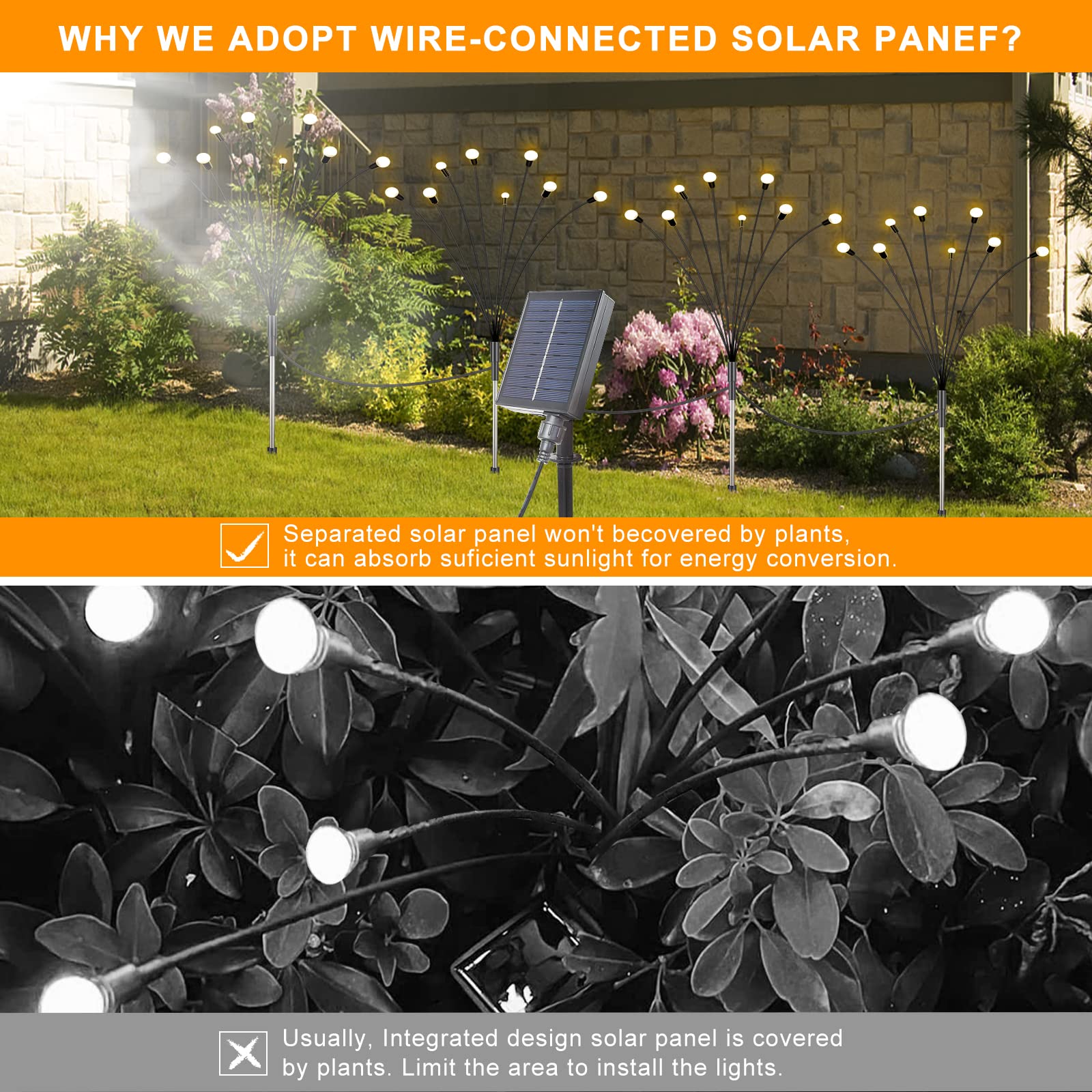 40 LED Solar Garden Lights Outdoor Waterproof - 5 Pack Solar Powered Pathway Lights for Yard, Patio, Lawn & Garden Decoration | Perfect for Landscape Lighting, Driveway Marking & Backyard Ambience
