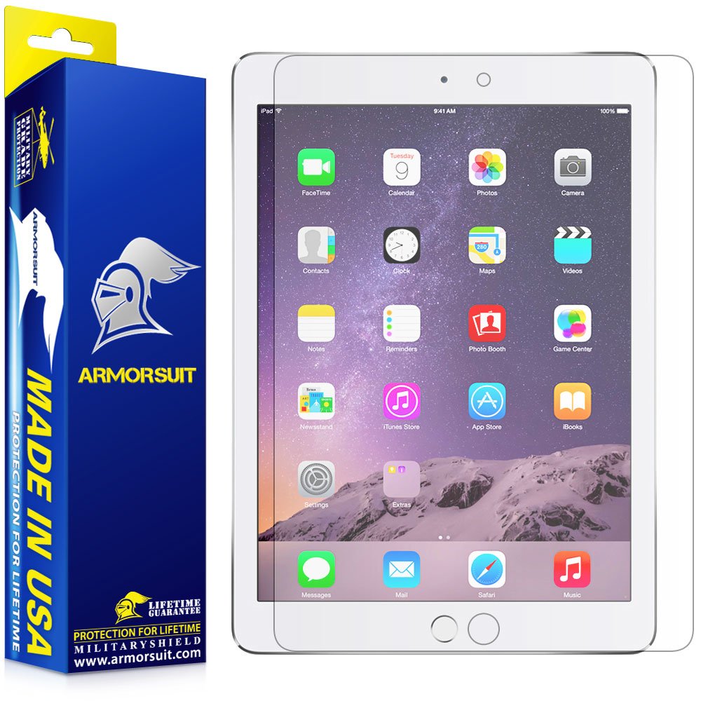 ArmorSuit MilitaryShield Anti-Glare Screen Protector for Apple iPad (2017, iPad Pro 9.7, Air 2, Air) - Max Coverage Anti-Bubble Matte Film - Perfect for Office, Gaming & Outdoor Use